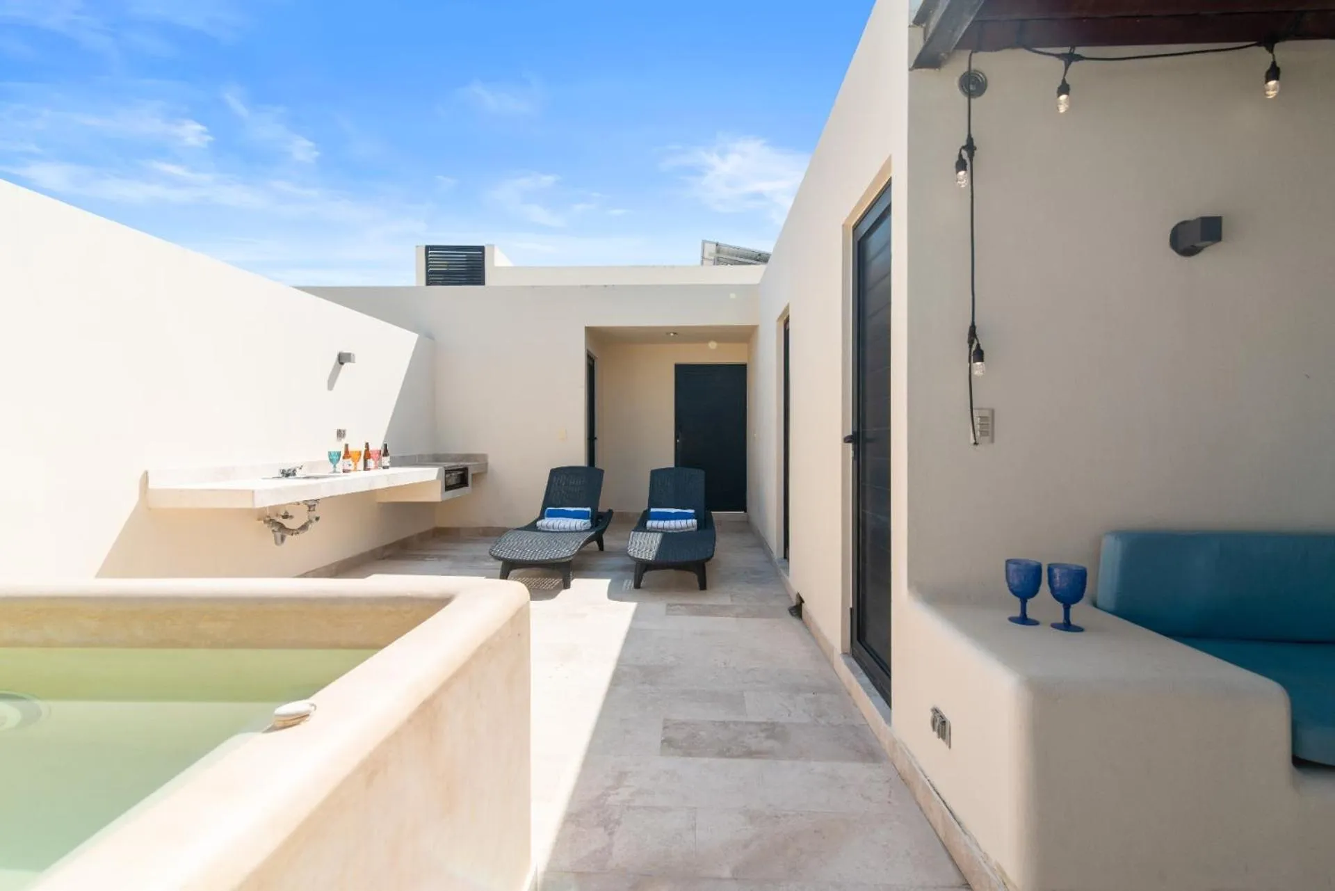 sunbed in Luxurious Penthouse with Jungle View & Private Pool