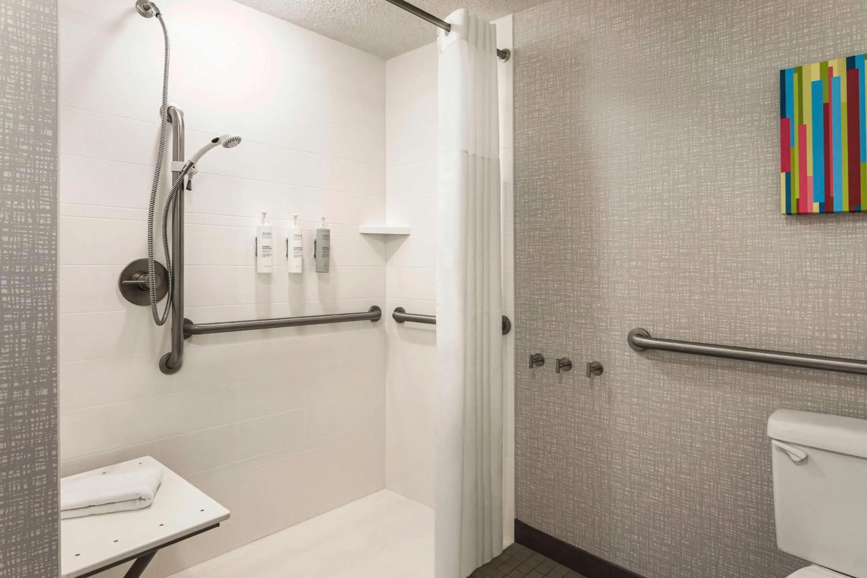 King Suite with Roll-In Shower - Mobility and Hearing Access/Non-Smoking in Hampton Inn & Suites Springfield King Suite with Roll-In Shower - Mobility and Hearing Access/Non-Smoking in Hampton Inn & Suites Springfield