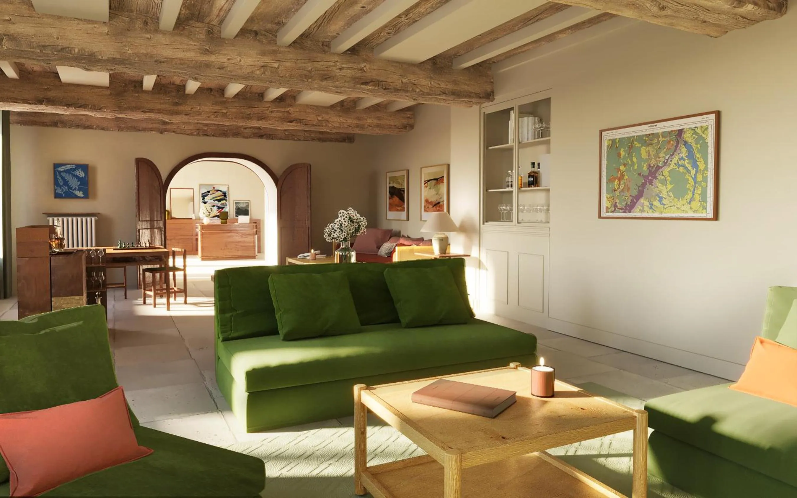 Living room in Hôtel de la Paix, Beaune
