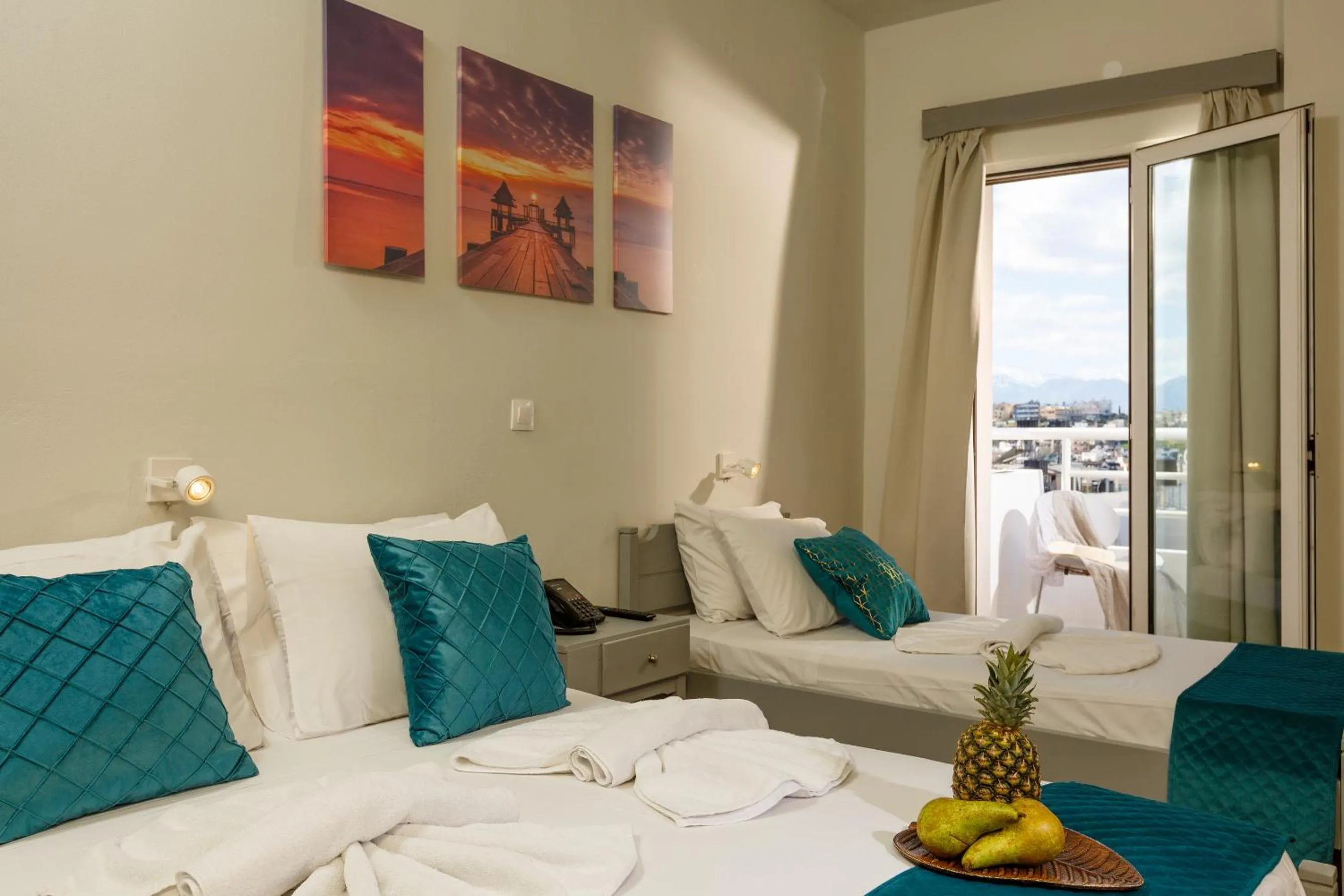 Bed in Asterion Hotel