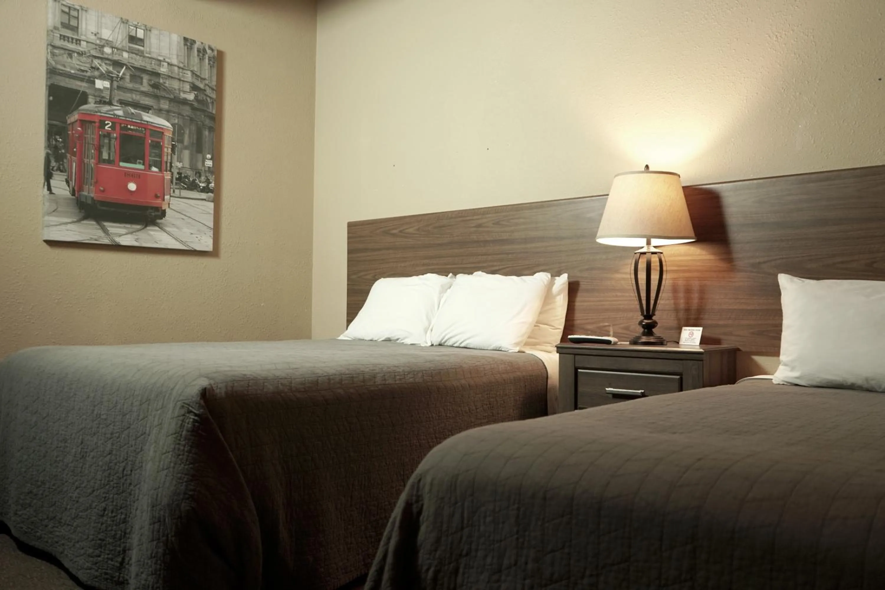 Bed in Old School Motel RV