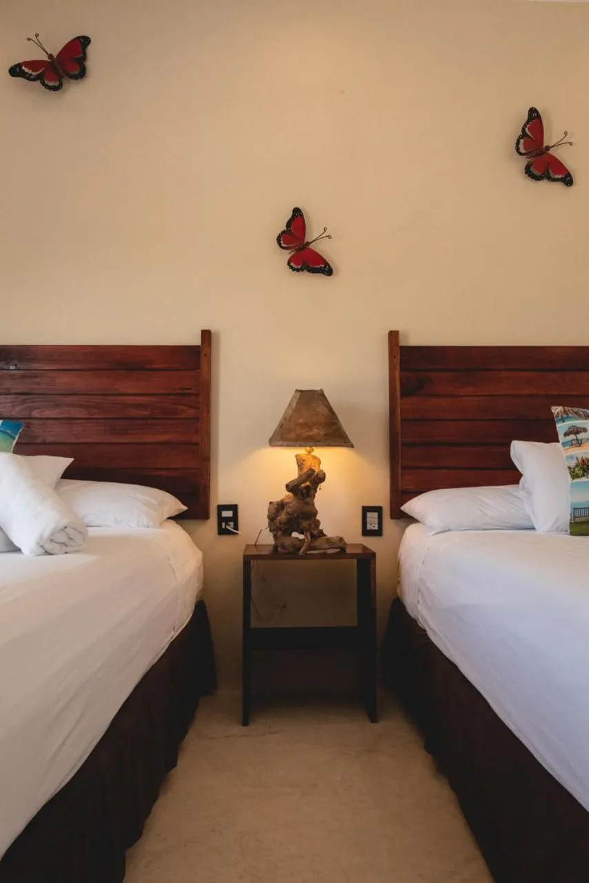 Bed in Villas Palmar Holbox