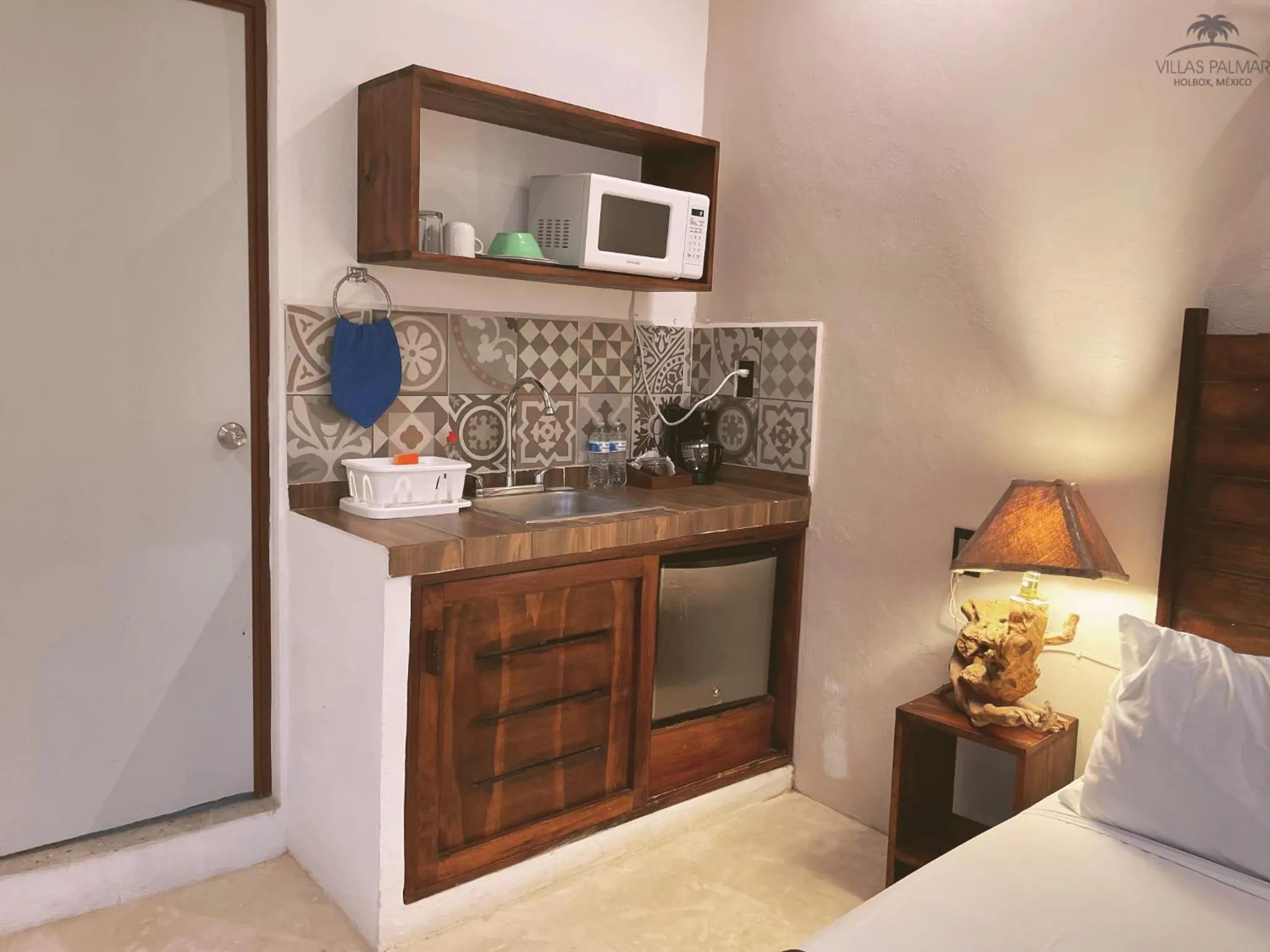 Kitchen or kitchenette, Bed in Villas Palmar Holbox