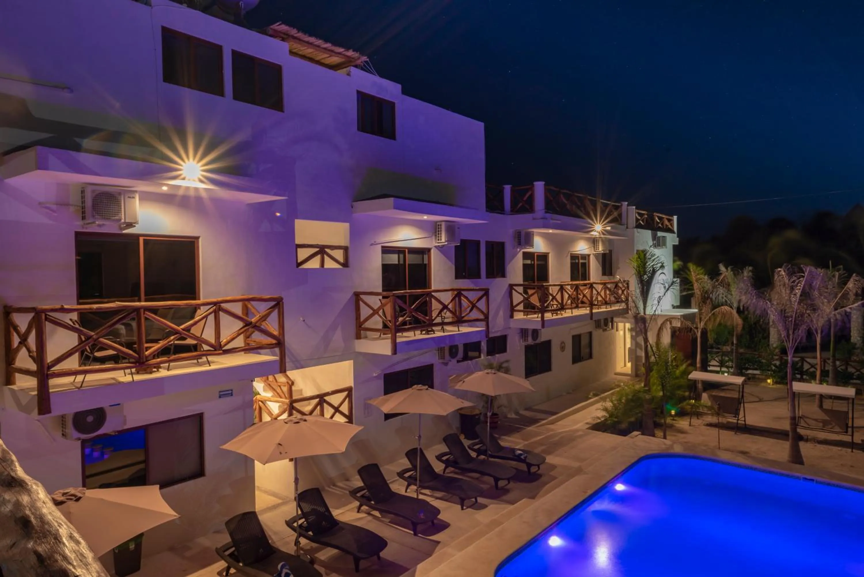 Swimming pool in Villas Palmar Holbox