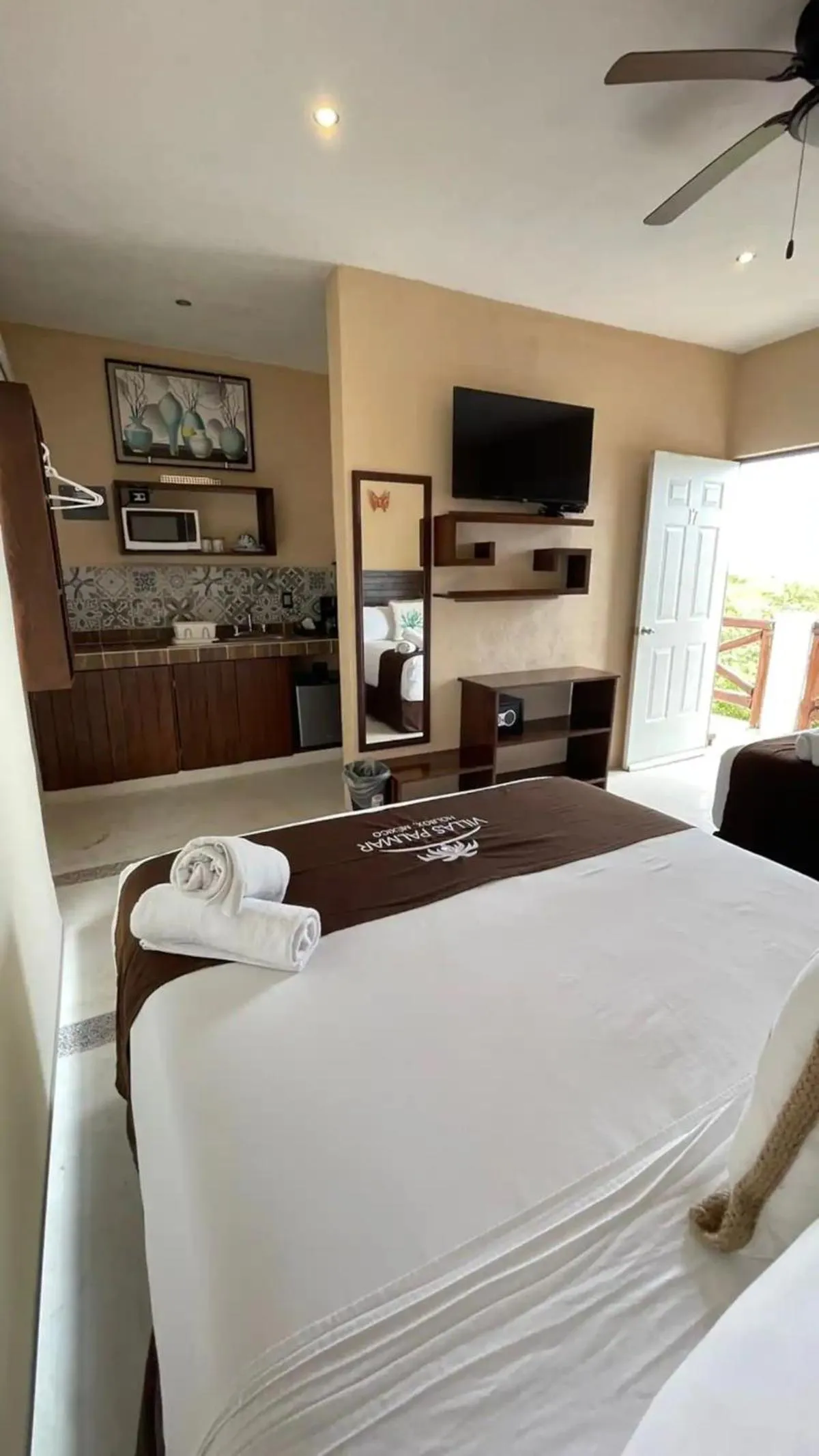 Bed in Villas Palmar Holbox