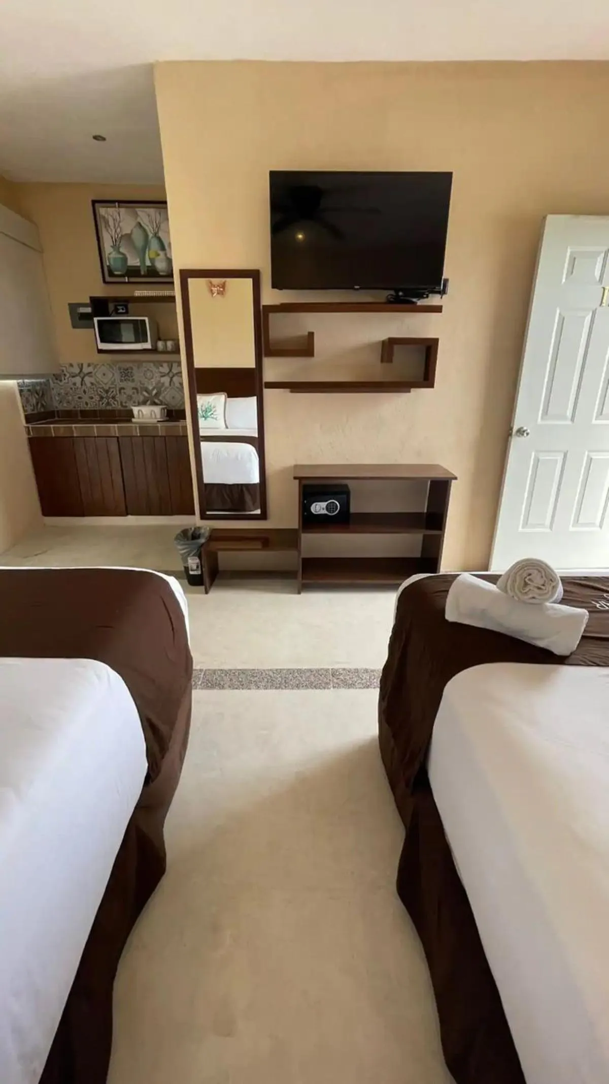 Bed in Villas Palmar Holbox