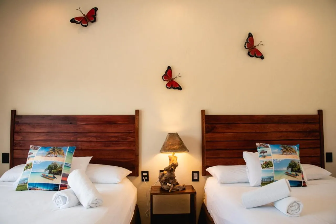 Bed in Villas Palmar Holbox