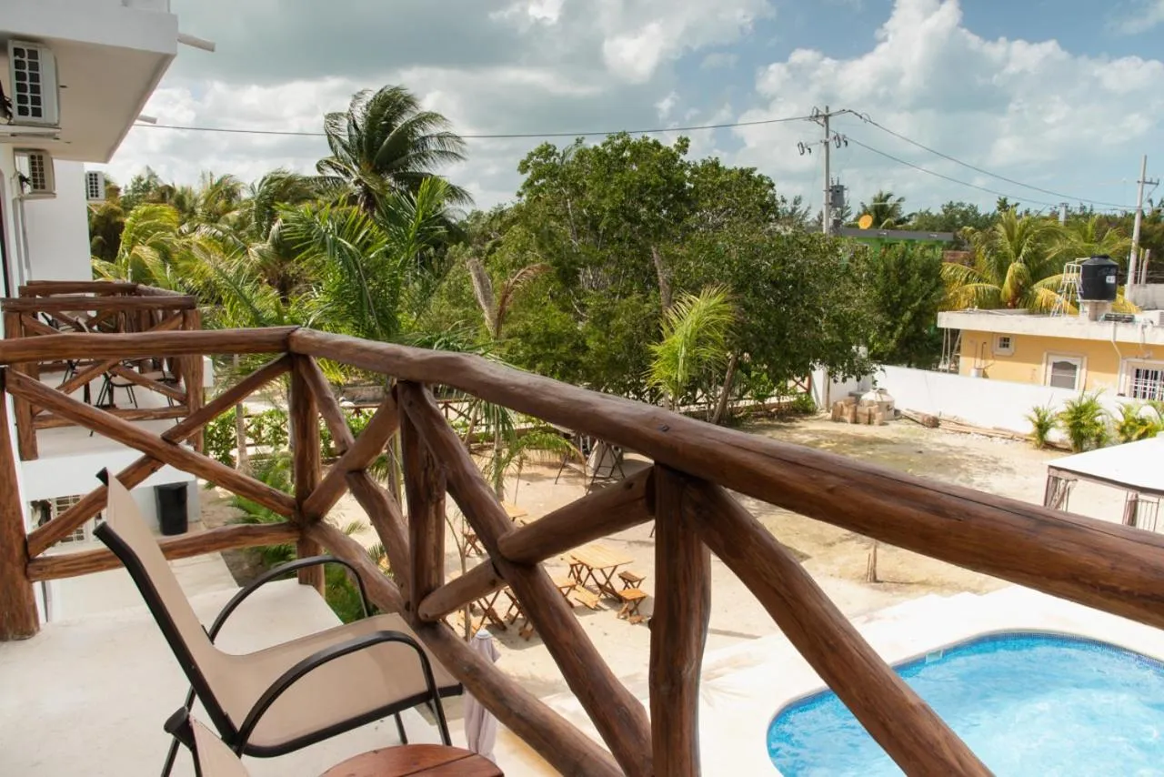 Pool view in Villas Palmar Holbox