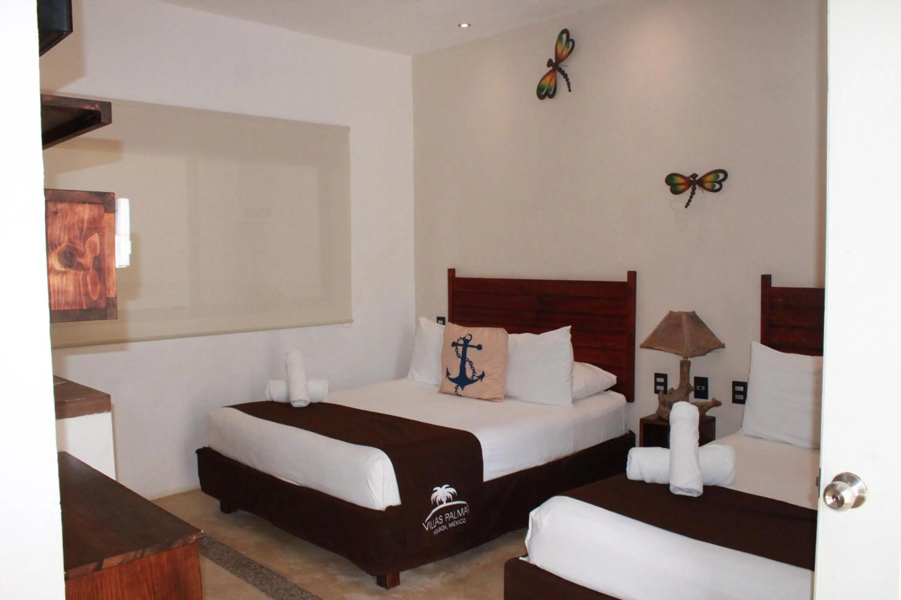 Bed in Villas Palmar Holbox