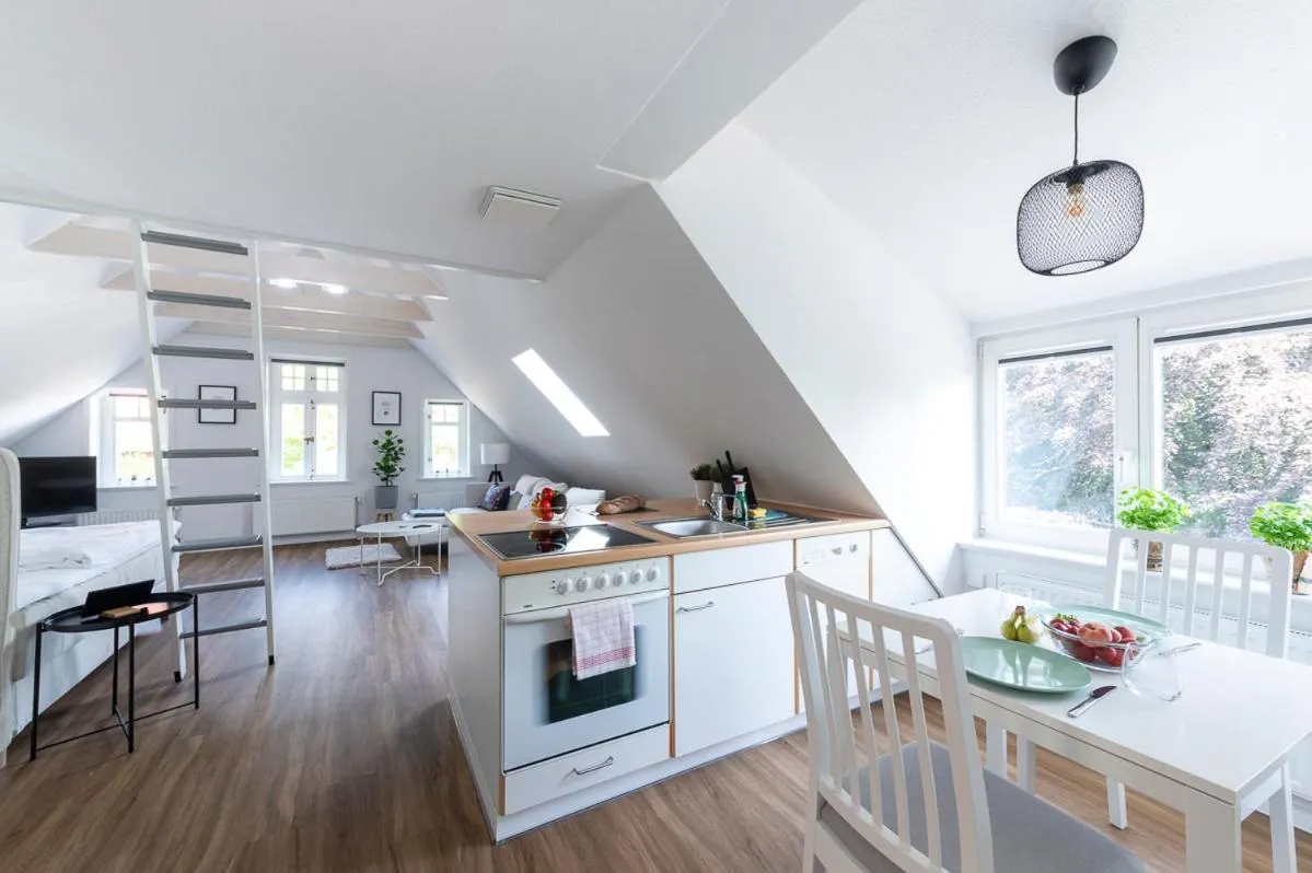 Kitchen or kitchenette in Altstadt Apartments Verden