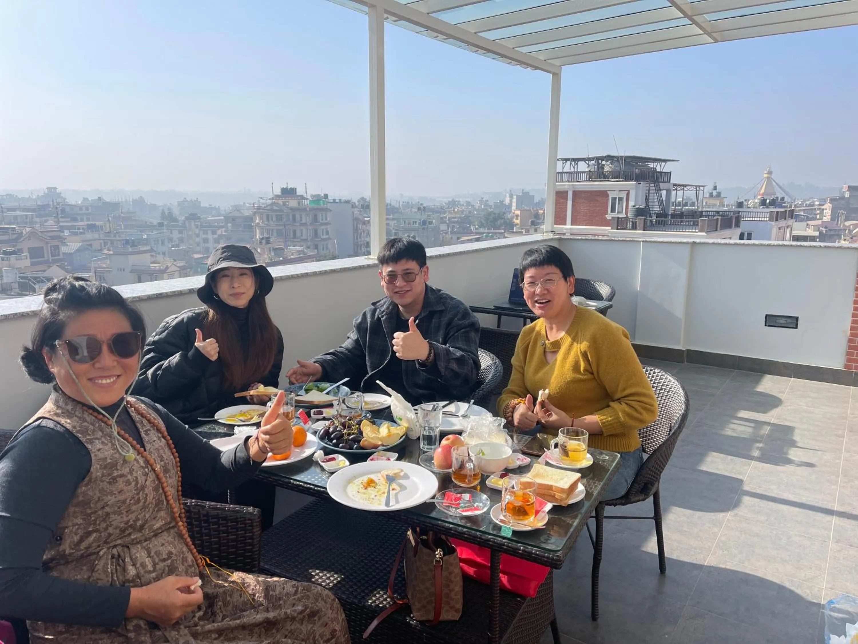 group of guests in Little Buddha Inn
