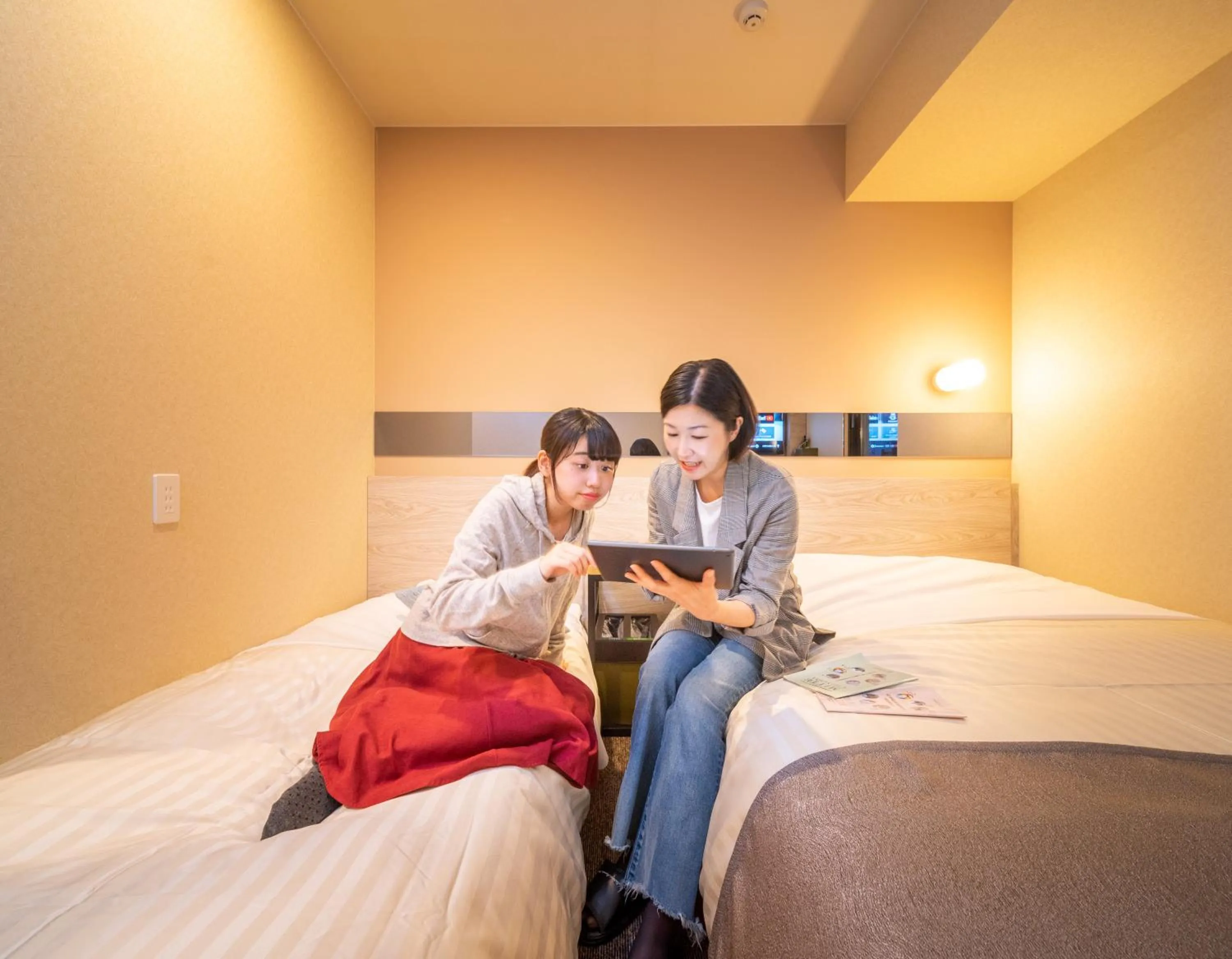 Bed in Super Hotel Premier Akihabara