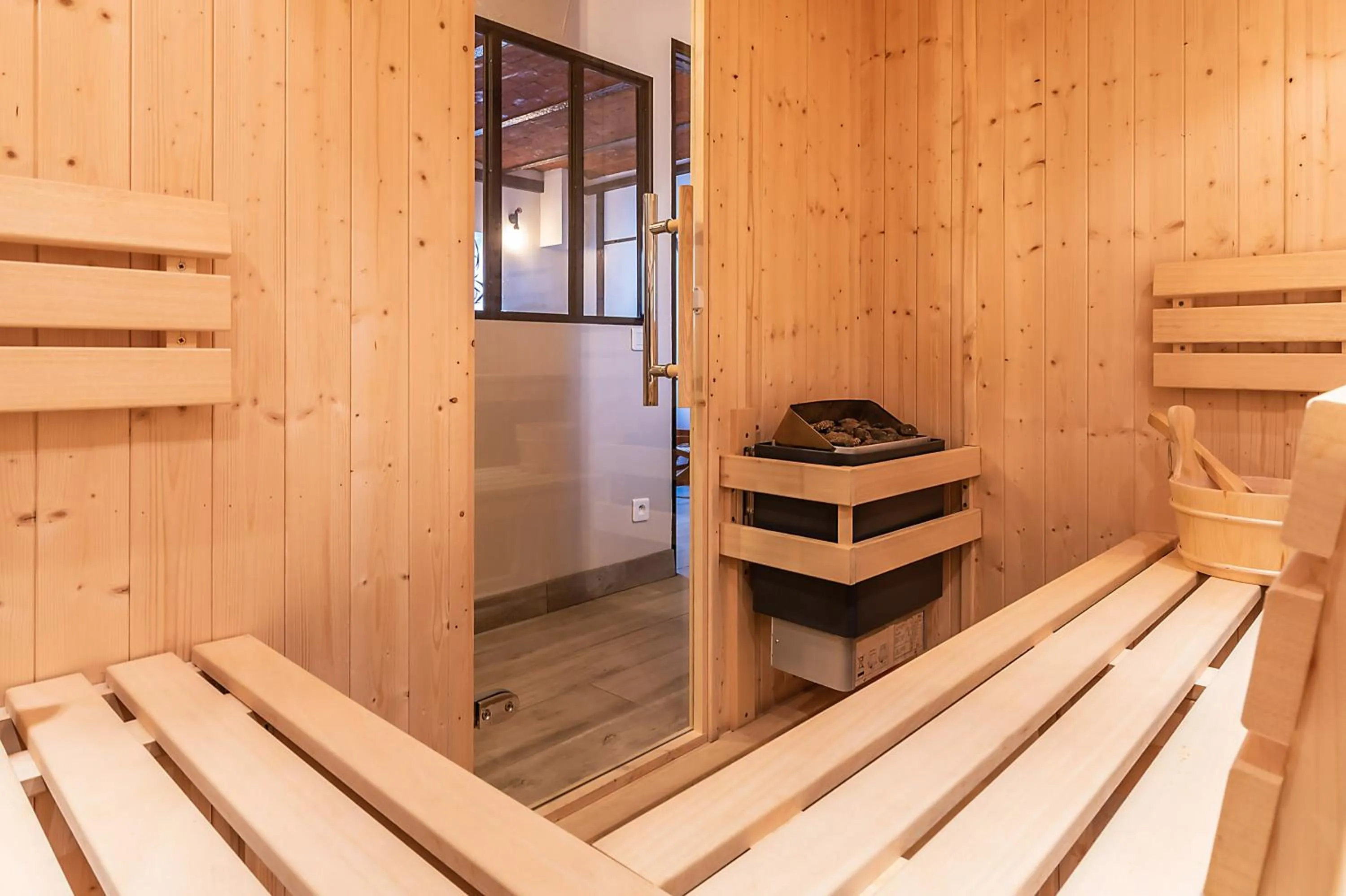 Sauna in Domaine La Grange Ungersheim - Gîte La Grange 5 étoiles