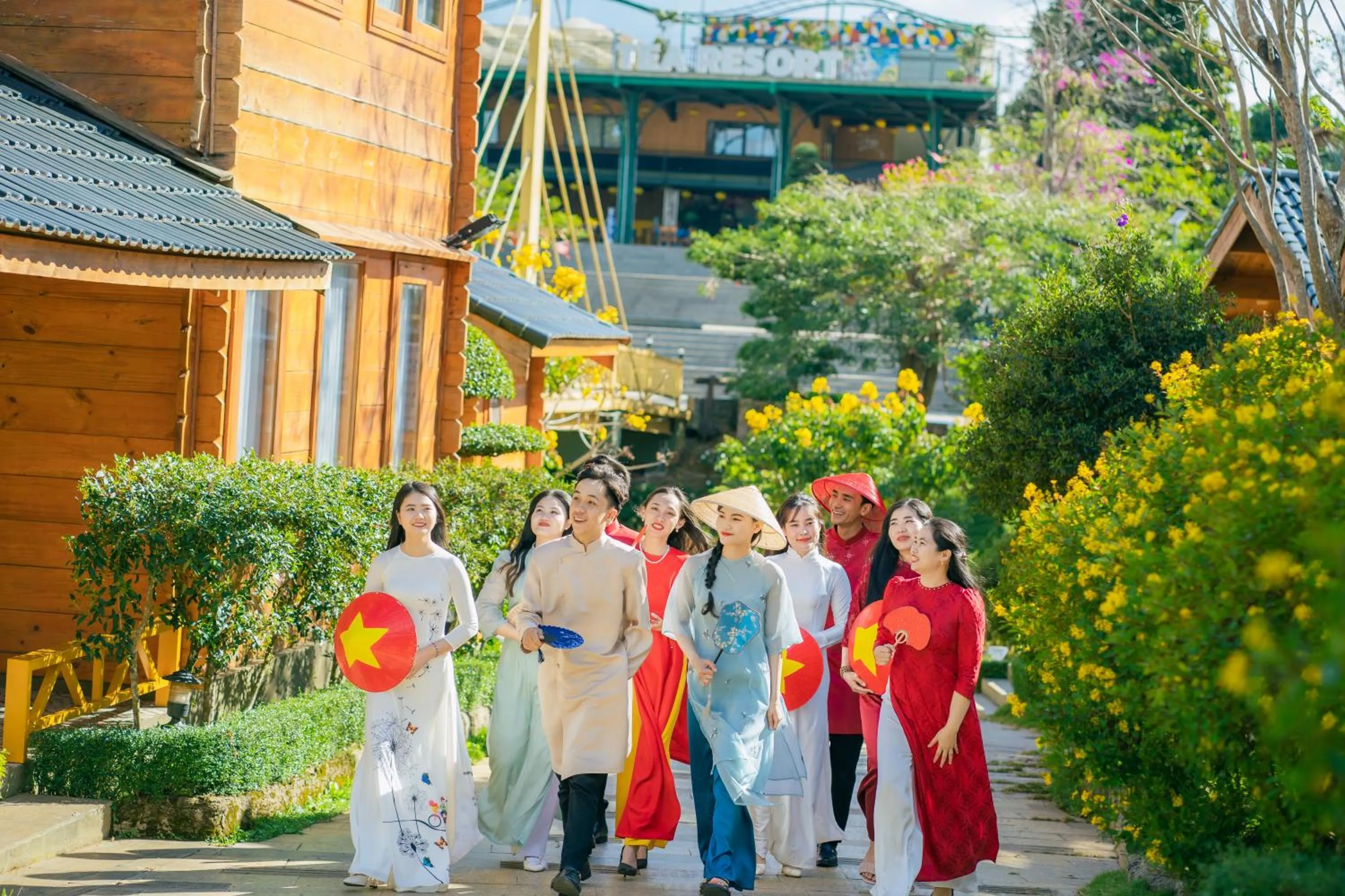 People in Tea Resort