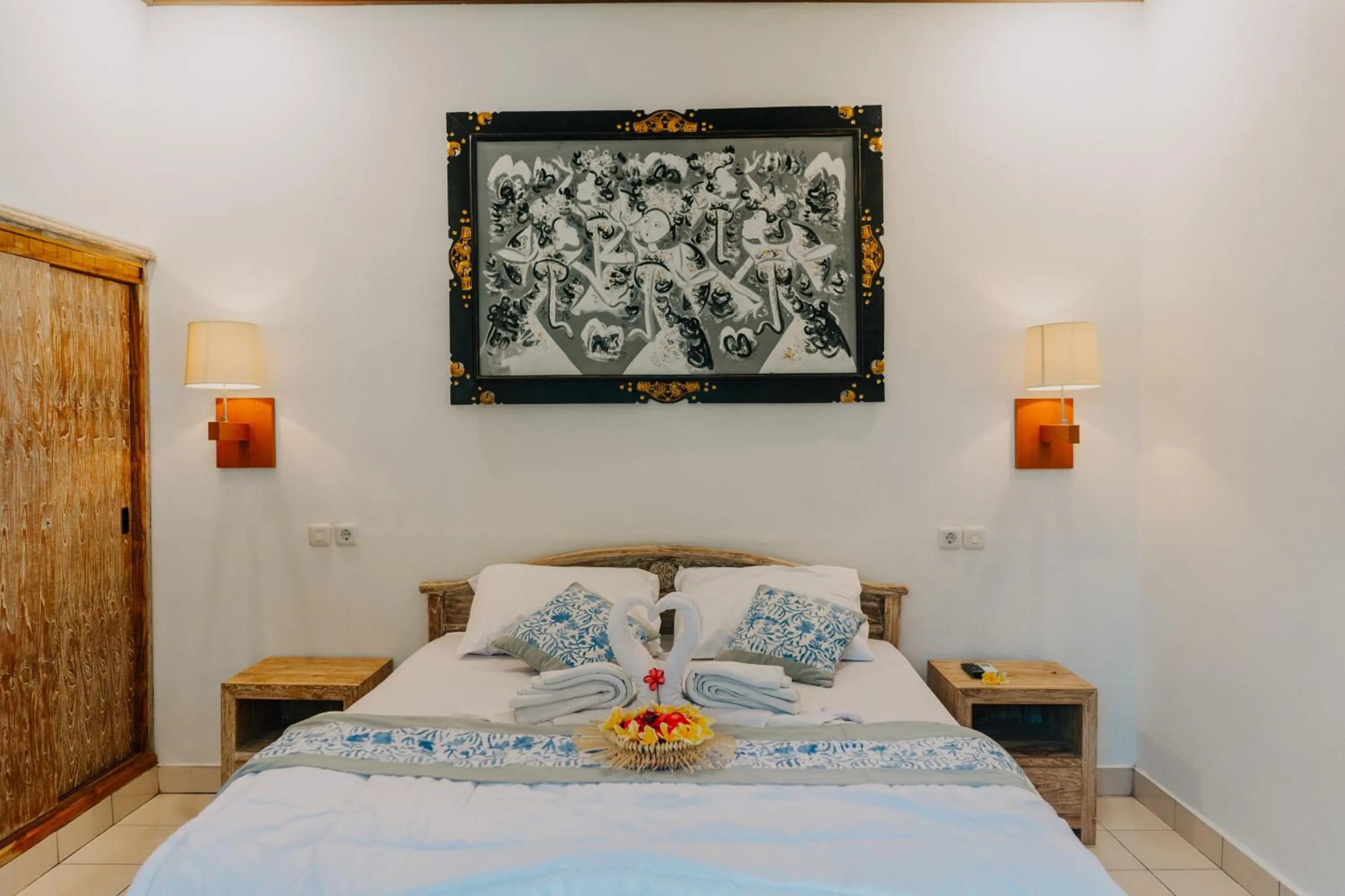 Bed in Rahayu Guest House Ubud