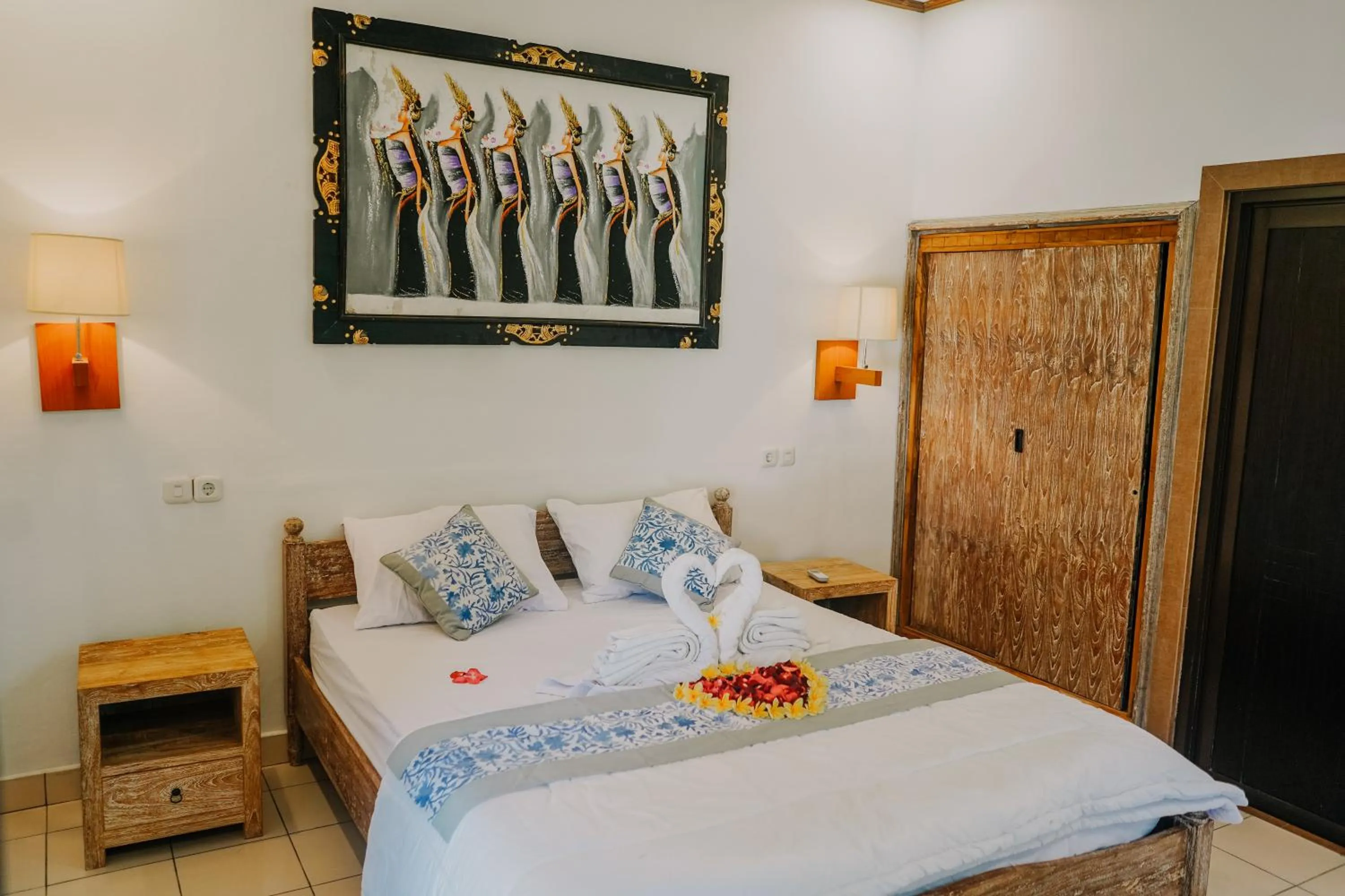 Bed in Rahayu Guest House Ubud