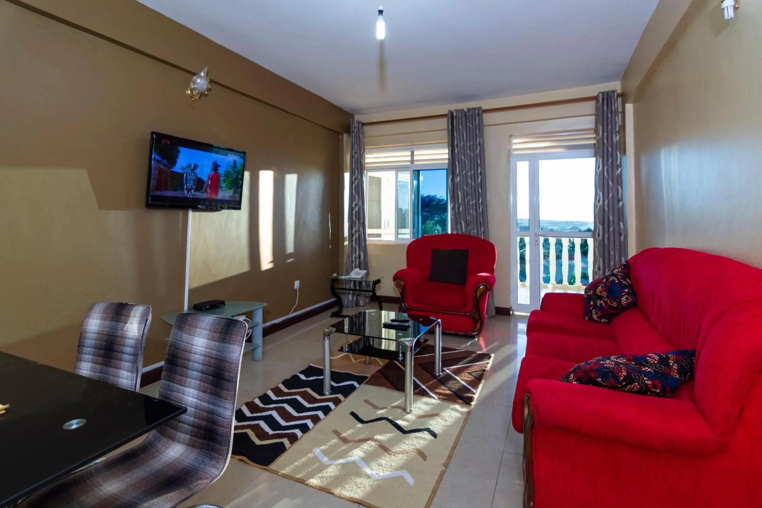 Seating area in Karibu BB Suites