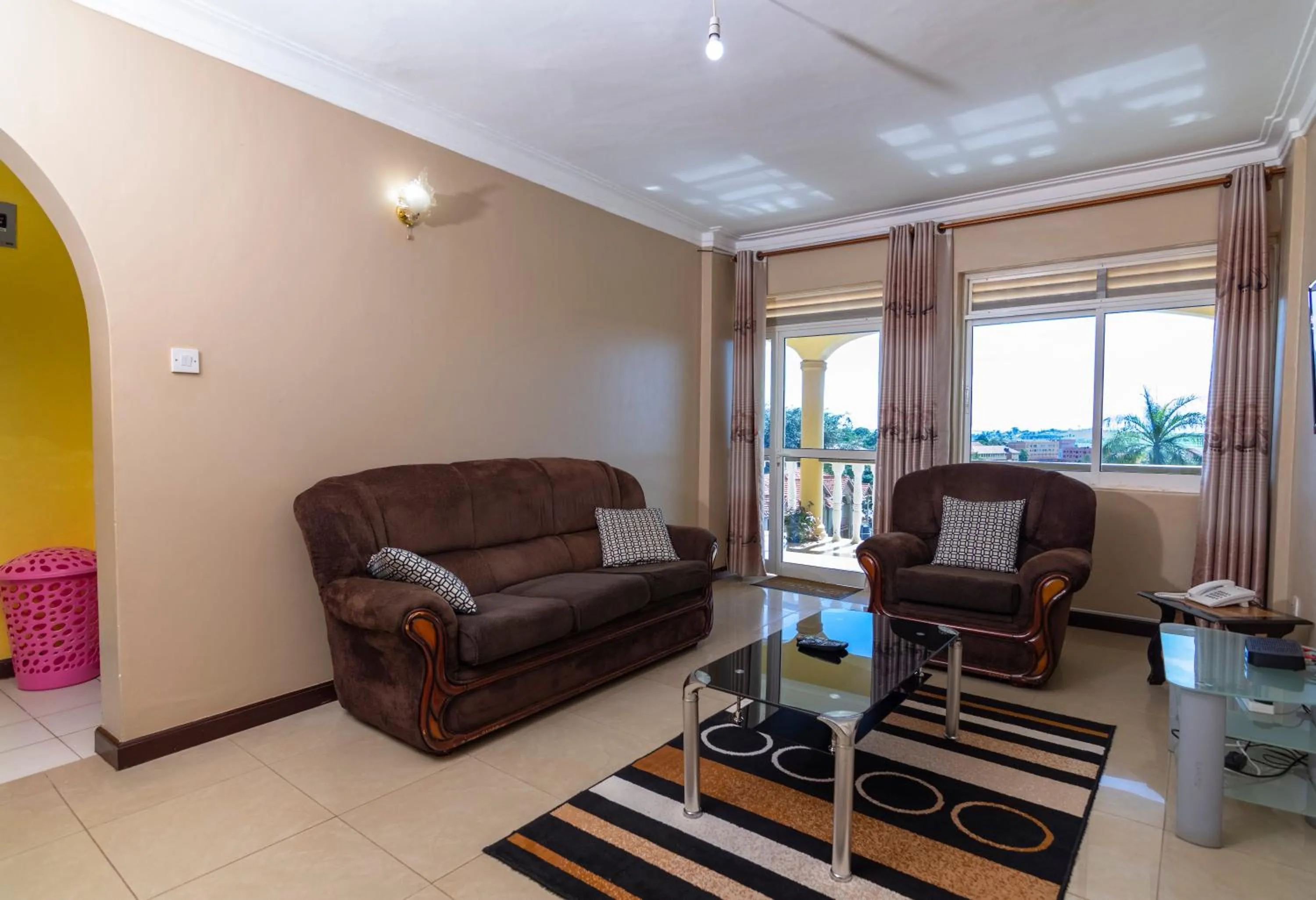 Seating area in Karibu BB Suites