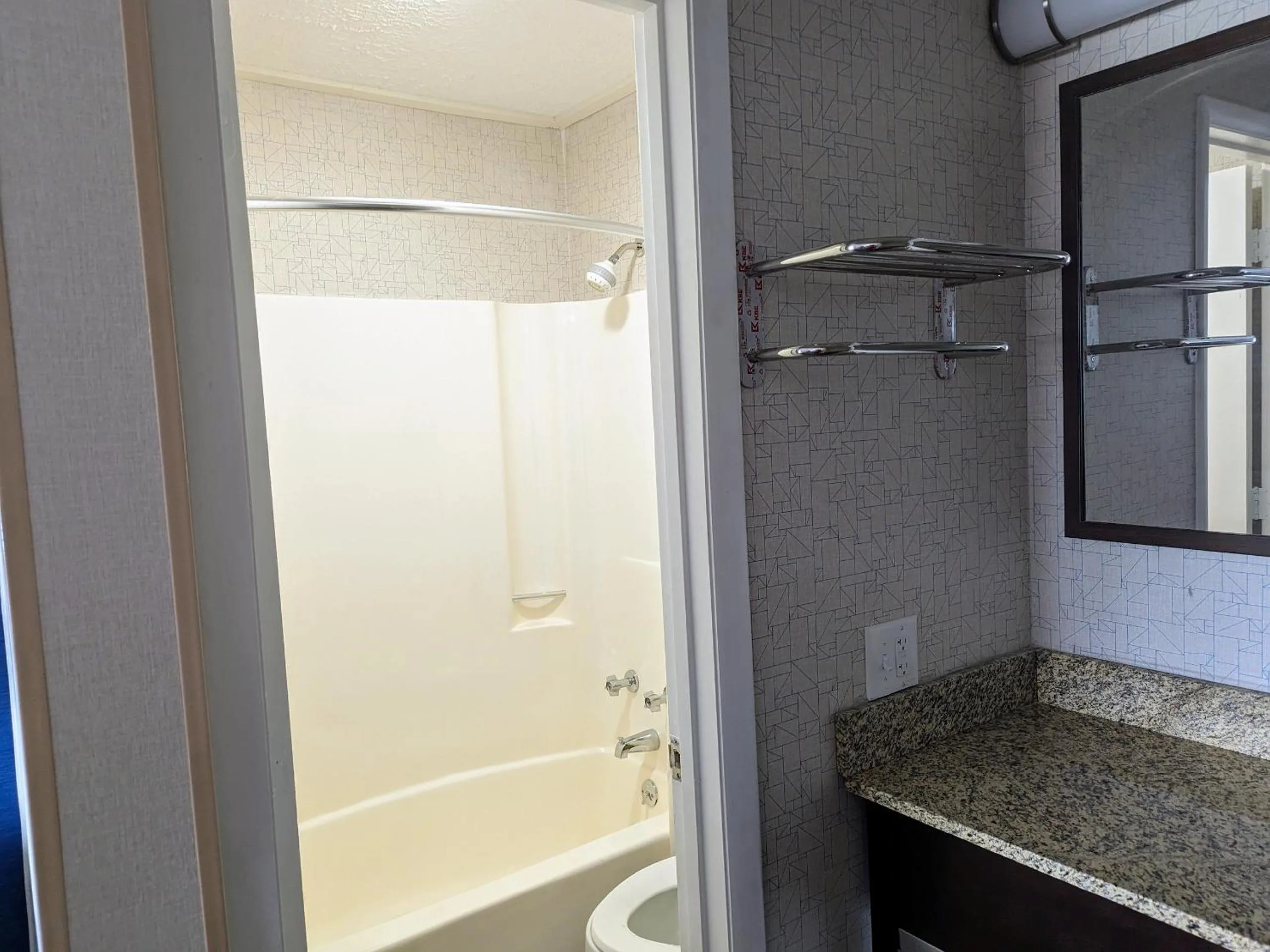 Bathroom in Super 8 by Wyndham Wytheville