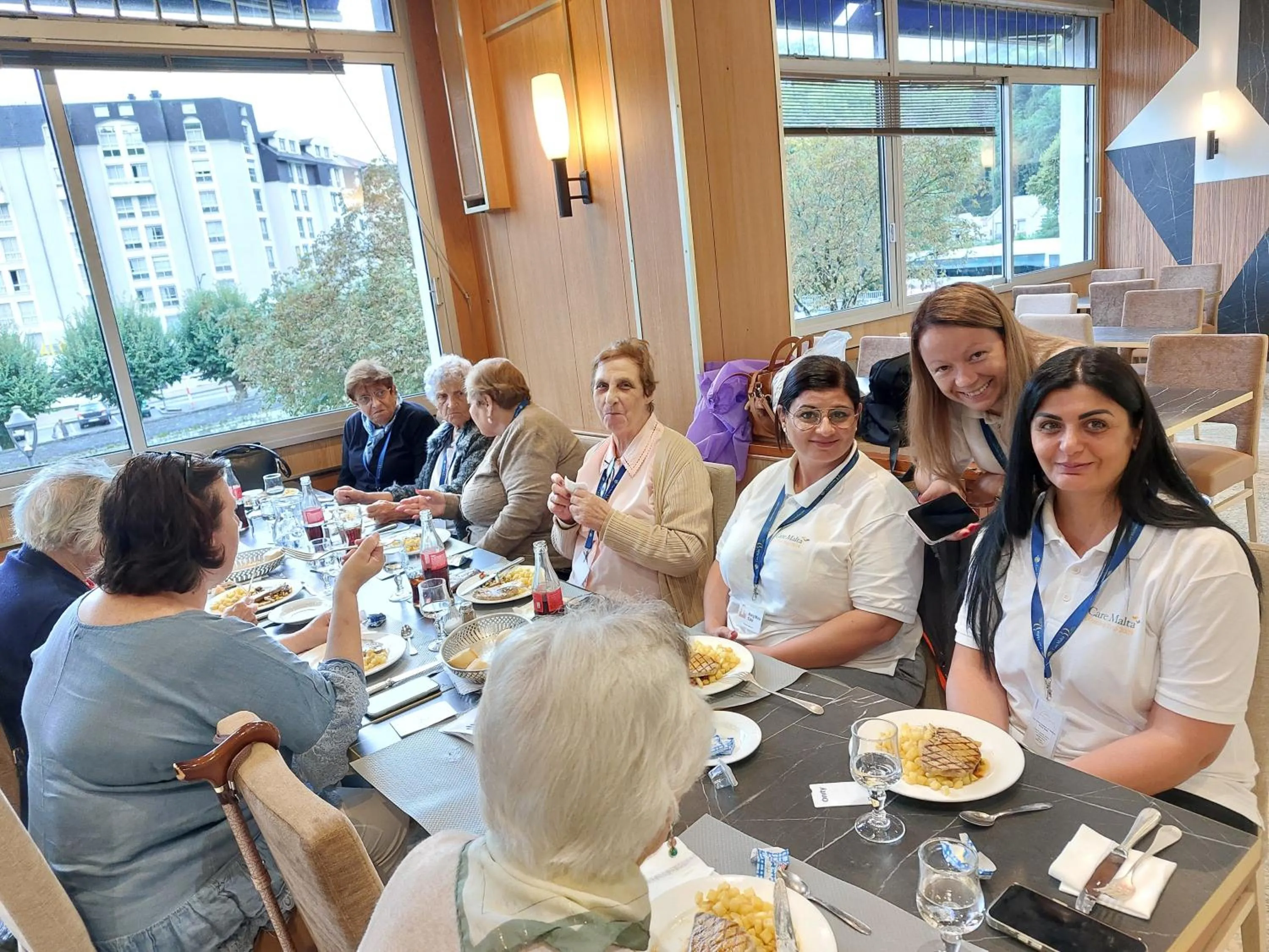 group of guests in Hôtel Christina Lourdes