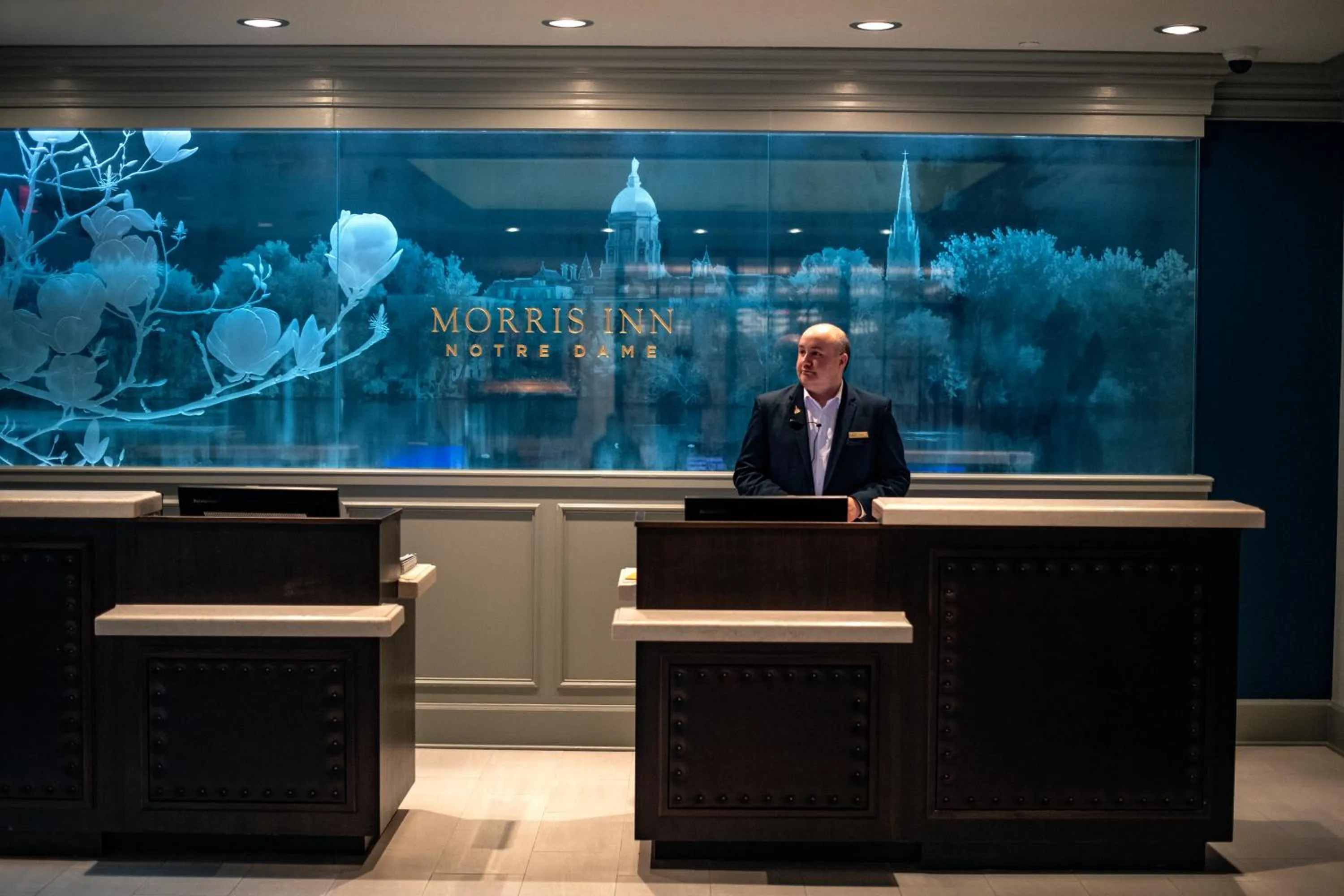 Lobby or reception in Morris Inn at Notre Dame