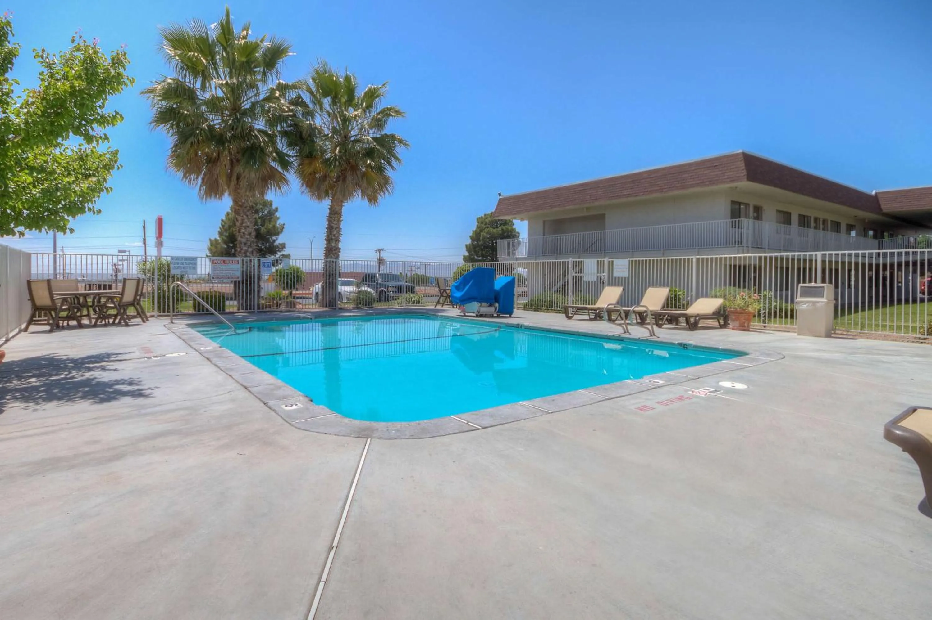 Pool view in Studio 6-El Paso, TX - East