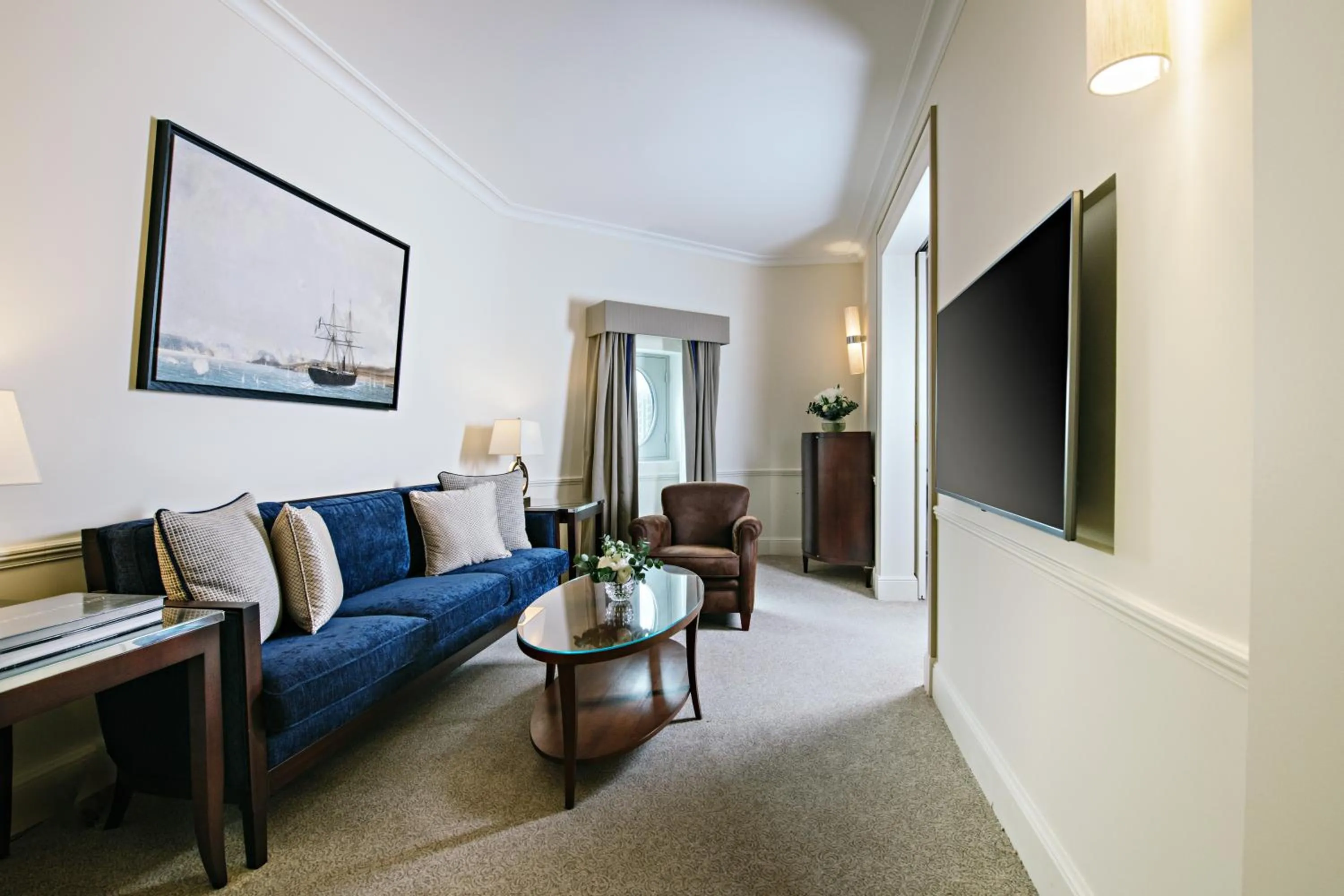 Living room in Hôtel du Palais Biarritz, in The Unbound Collection by Hyatt