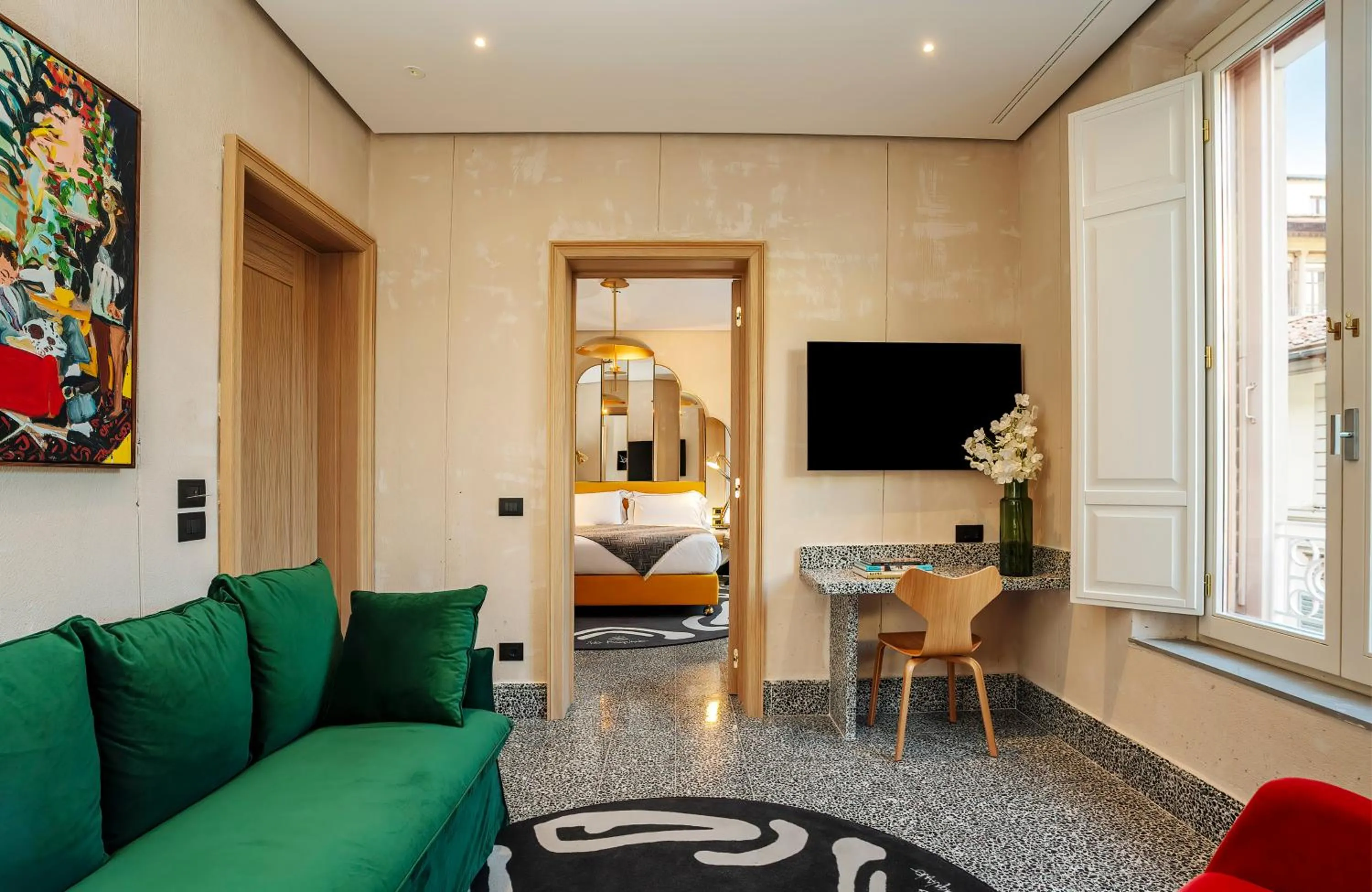 Seating area in Hotel Calimala Florence