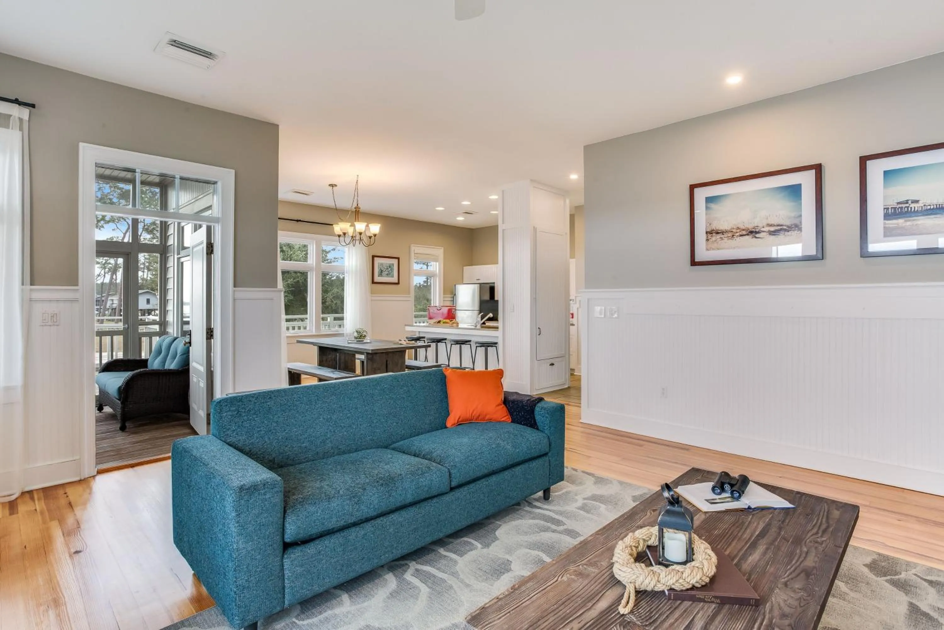 Living room in Eagle Cottages at Gulf State Park