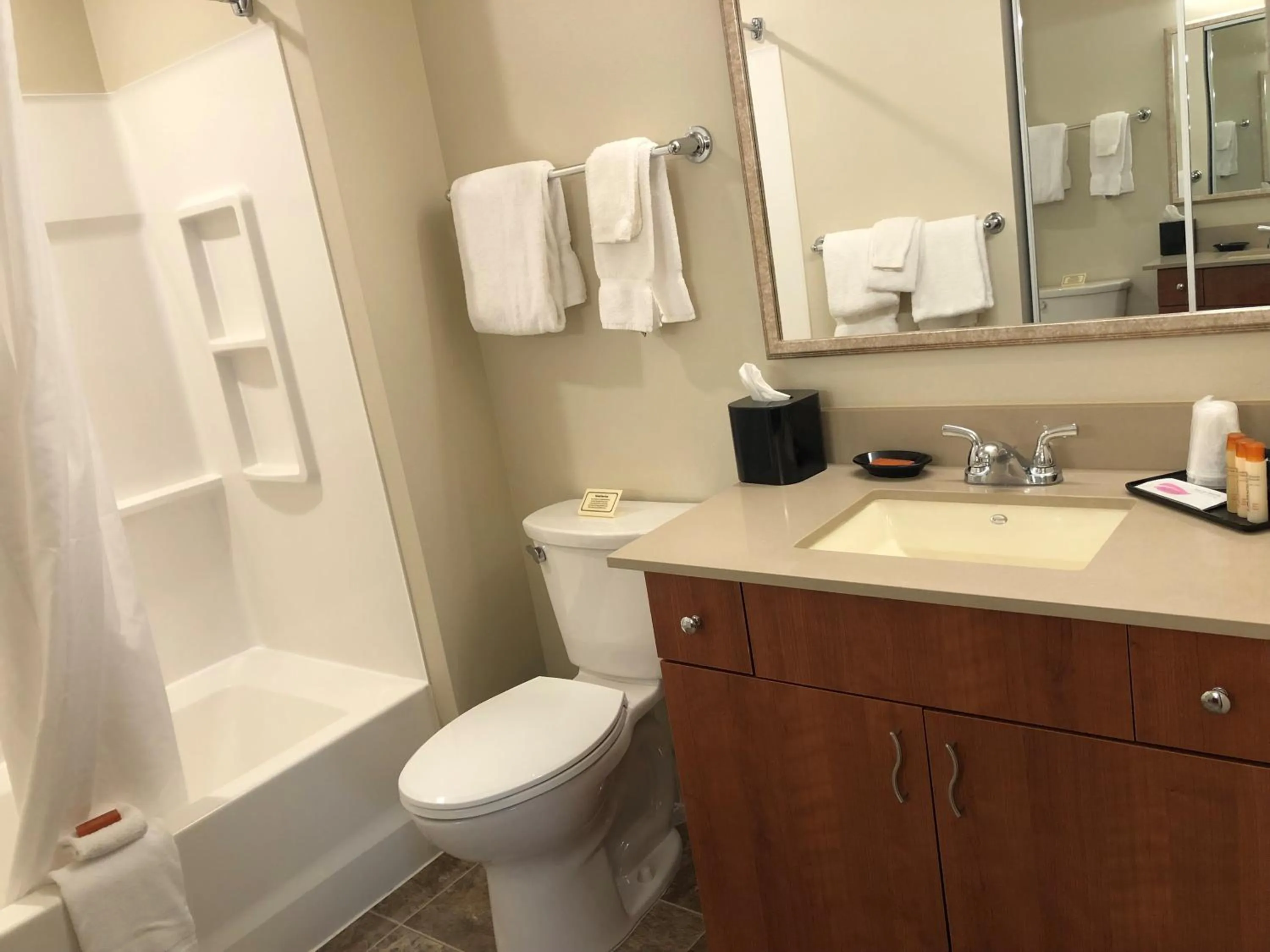 Shower in Extended Stay America Suites - Juneau - Shell Simmons Drive