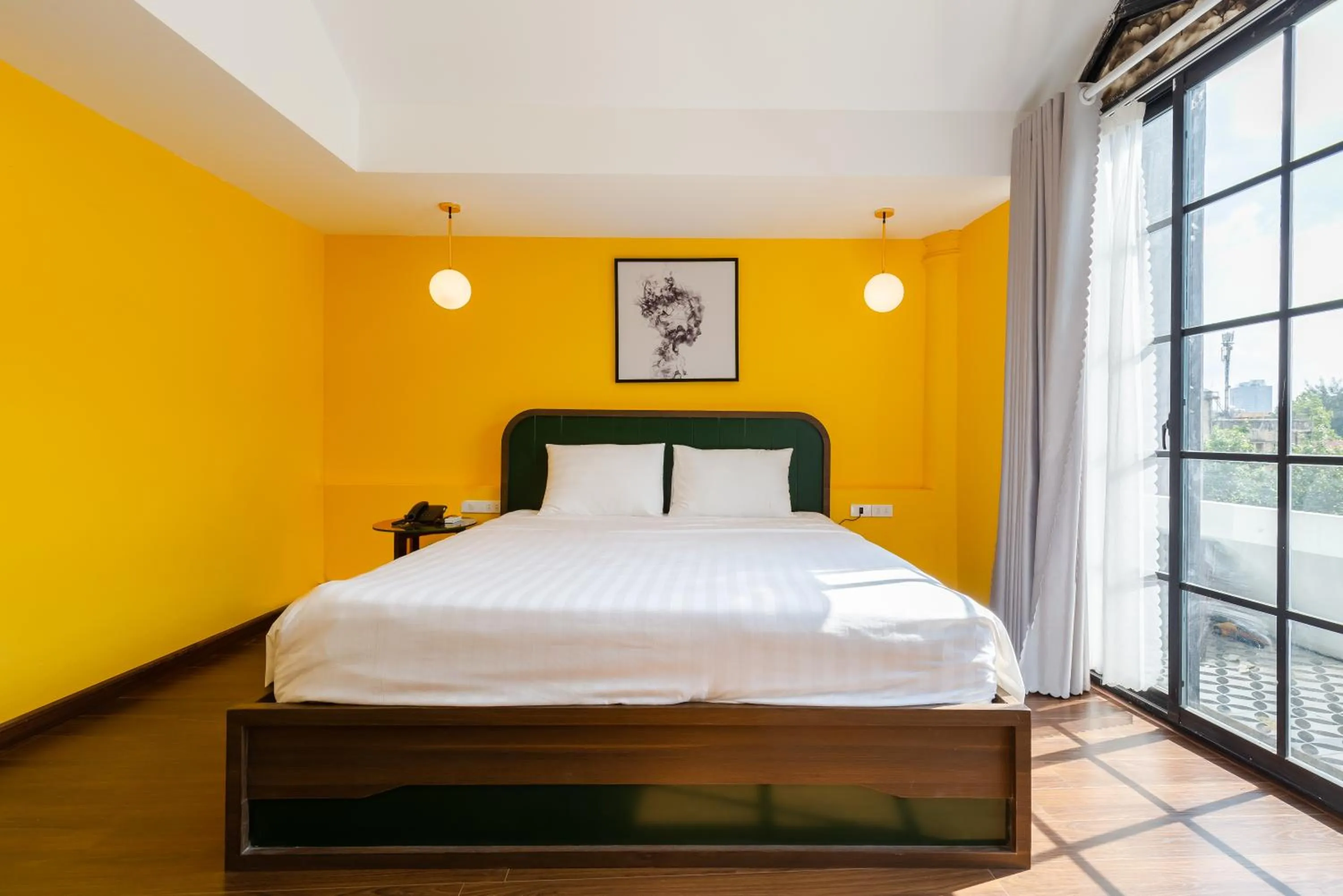 Bed in The Poppy Villa & Hotel