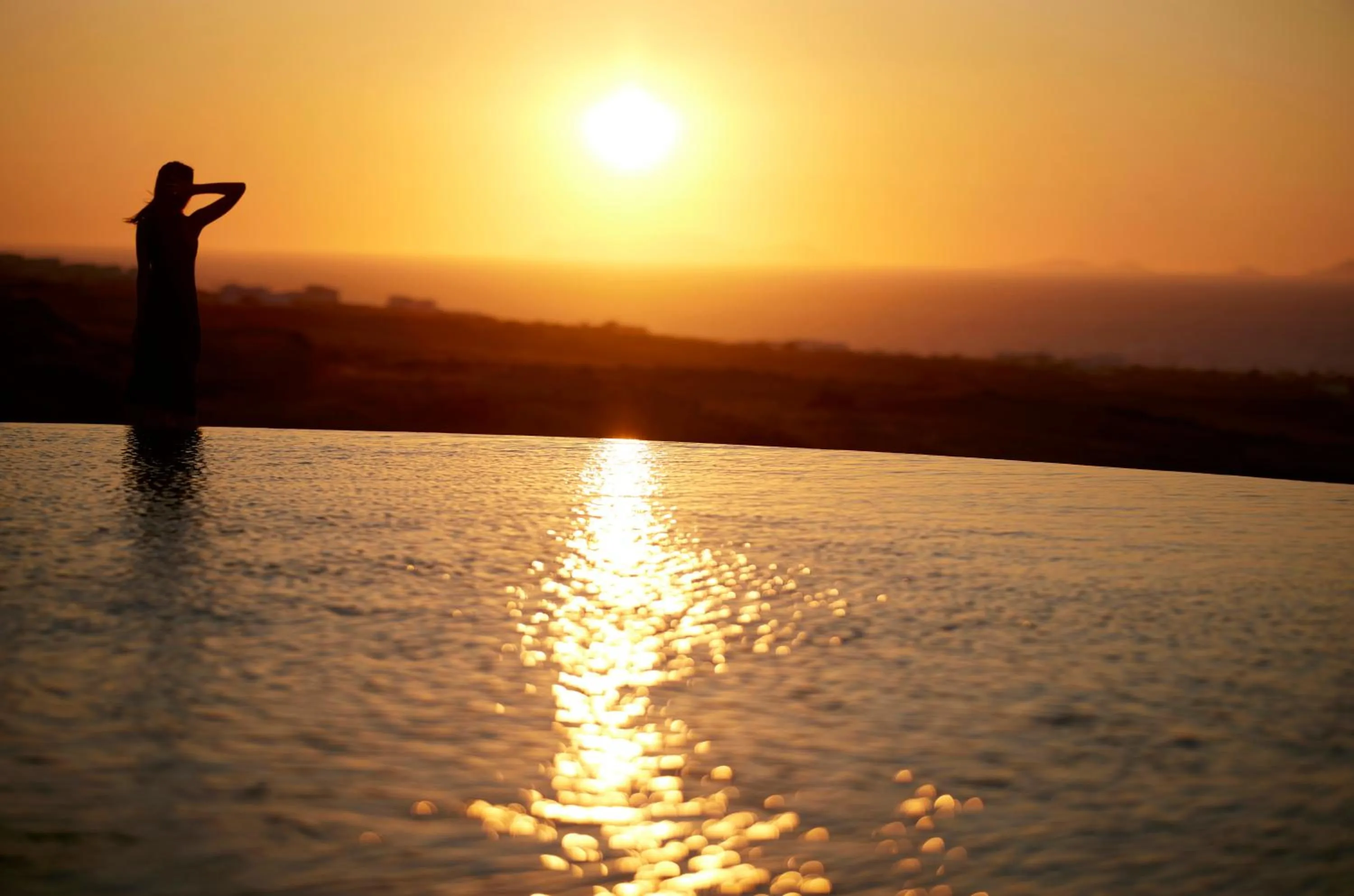 Swimming pool in Danae Suites Santorini