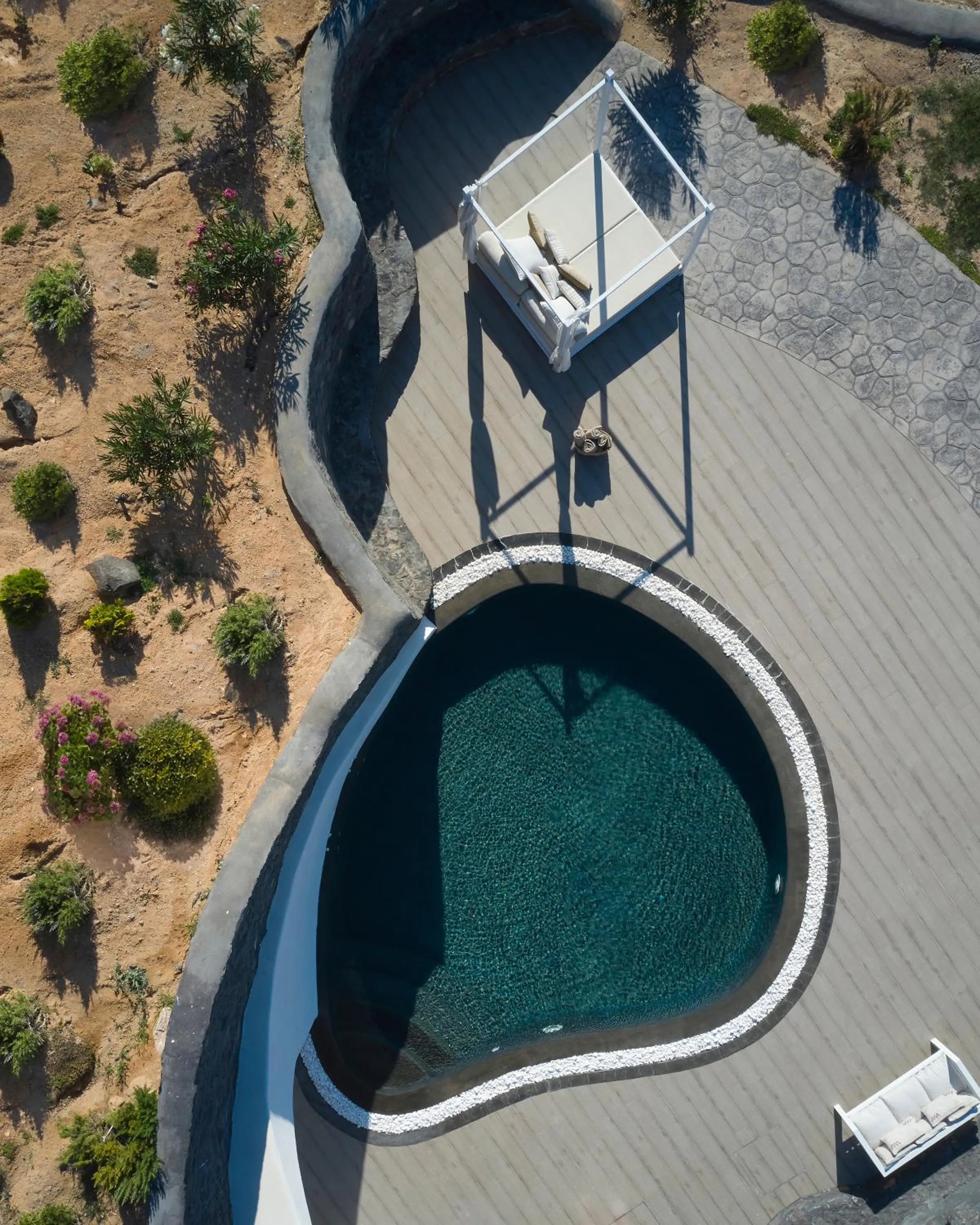 Swimming pool in Danae Suites Santorini