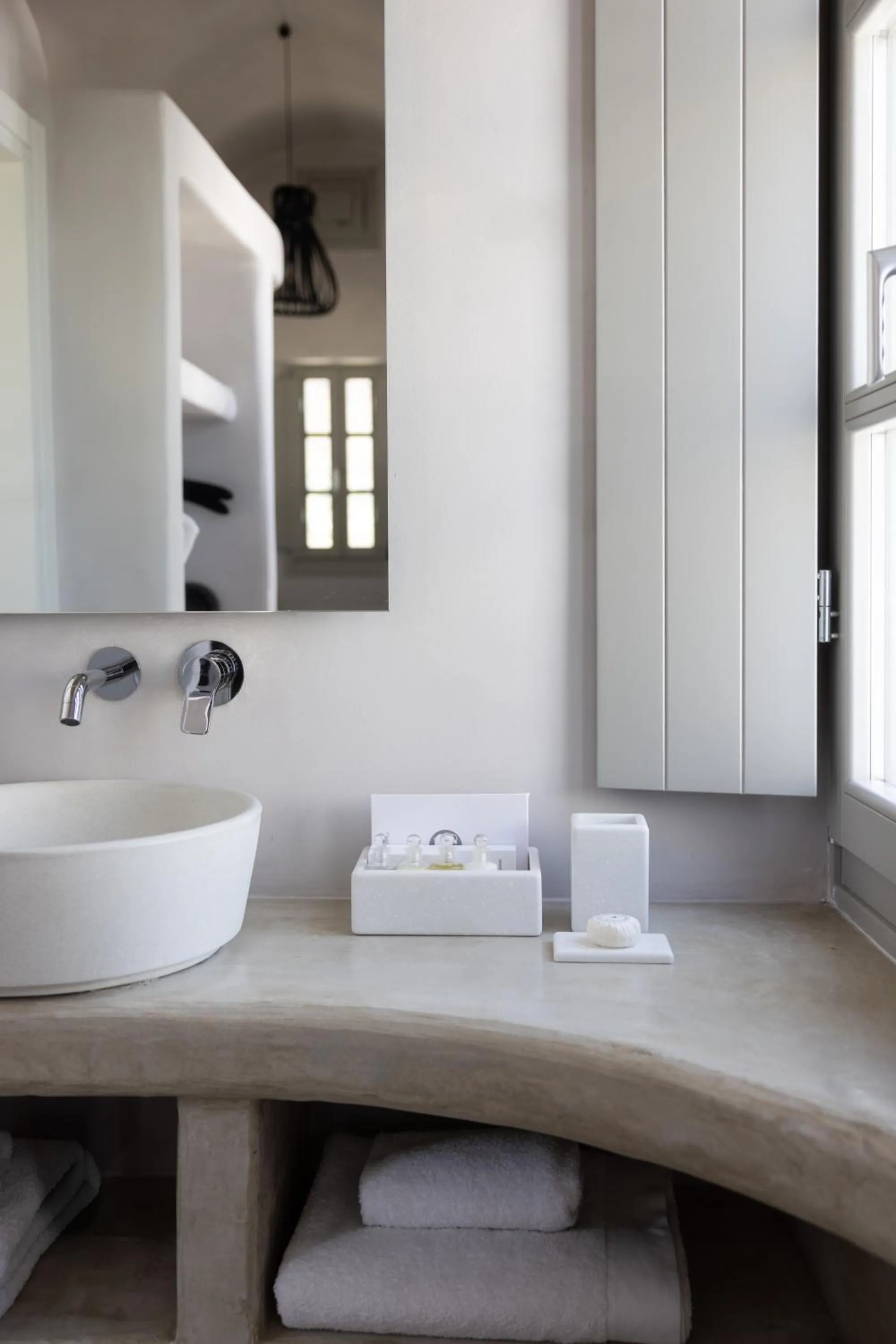 Bathroom in Danae Suites Santorini
