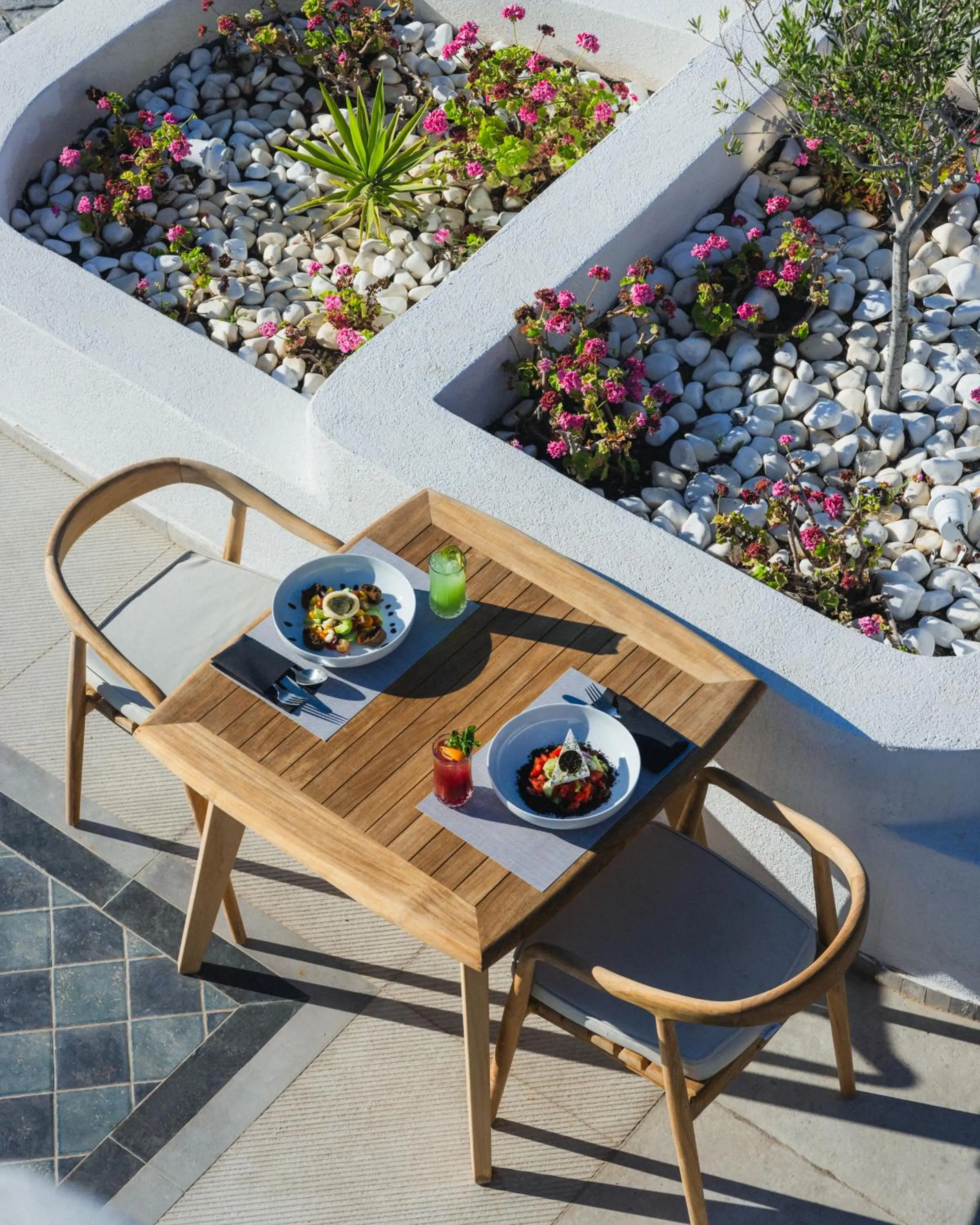 Patio in Danae Suites Santorini