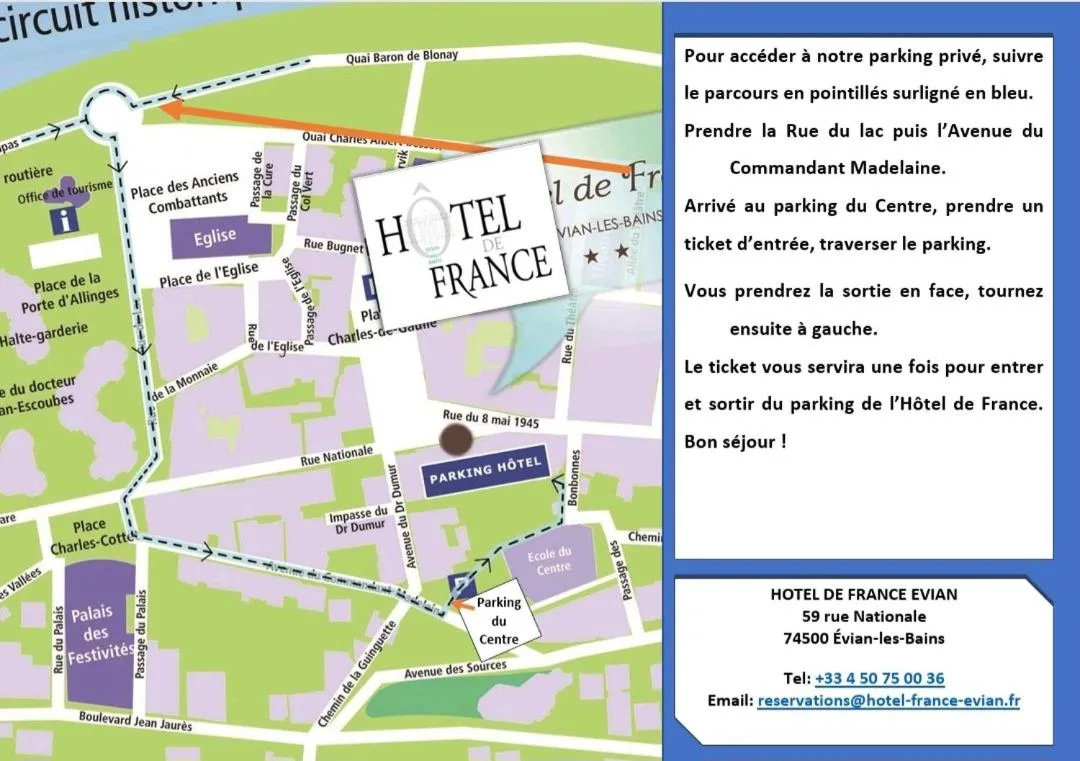 Hôtel de France Contact-Hôtel