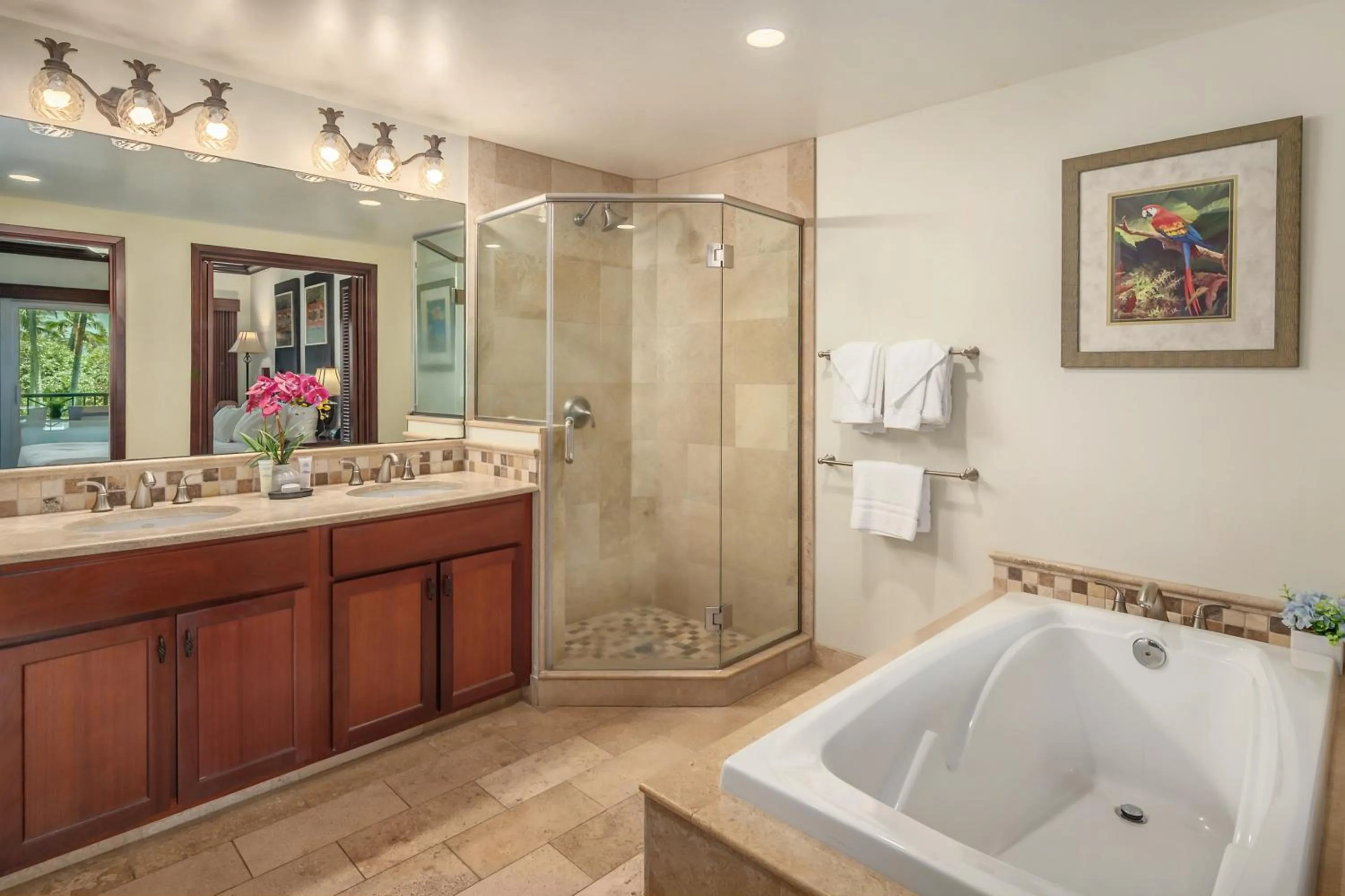 Bathroom in Waipouli Beach Resort and Spa Kauai by OUTRIGGER