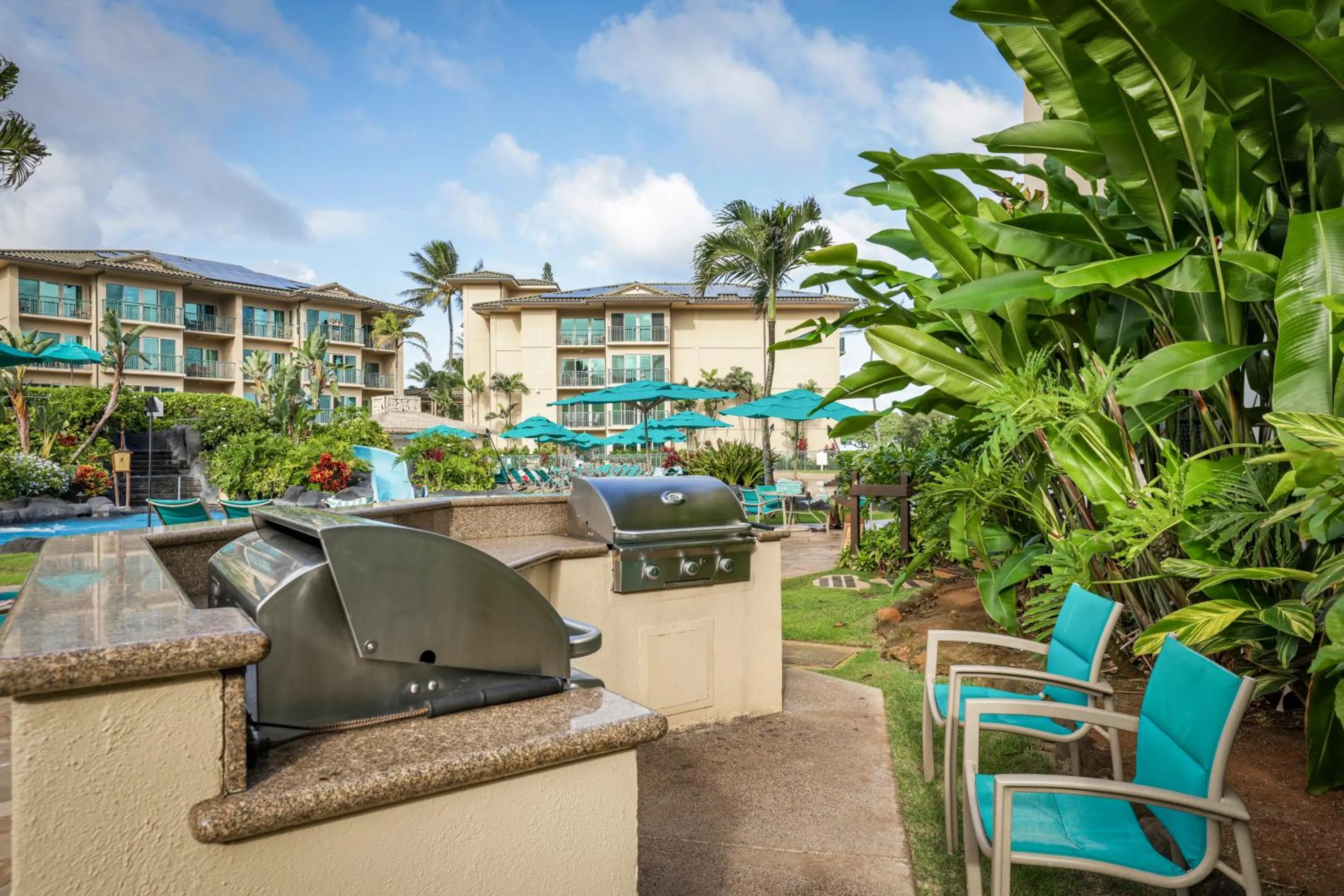 BBQ facilities in Waipouli Beach Resort and Spa Kauai by OUTRIGGER