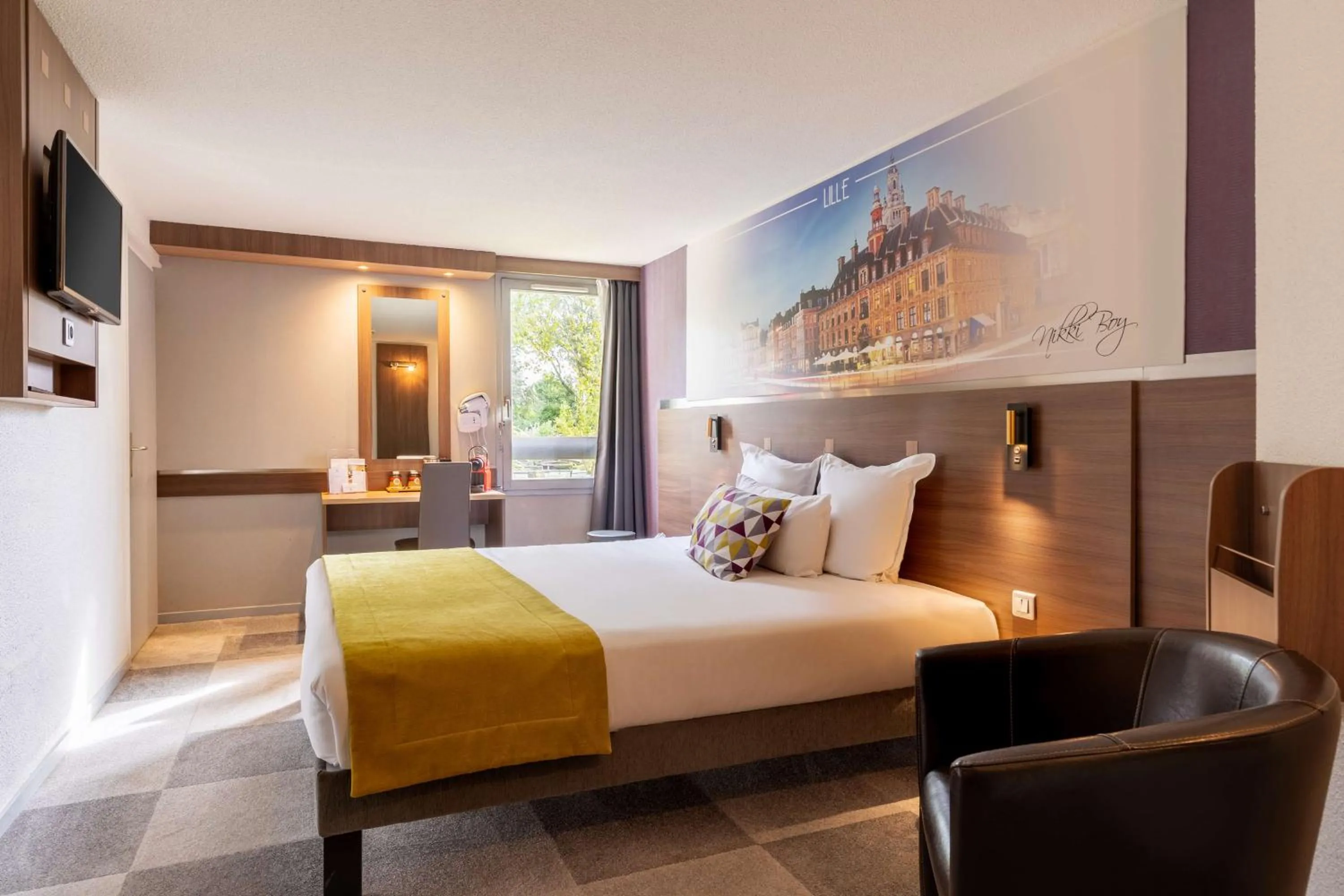 Bedroom, Bed in Sure Hotel by Best Western Lille Tourcoing Ex Hotel Garden