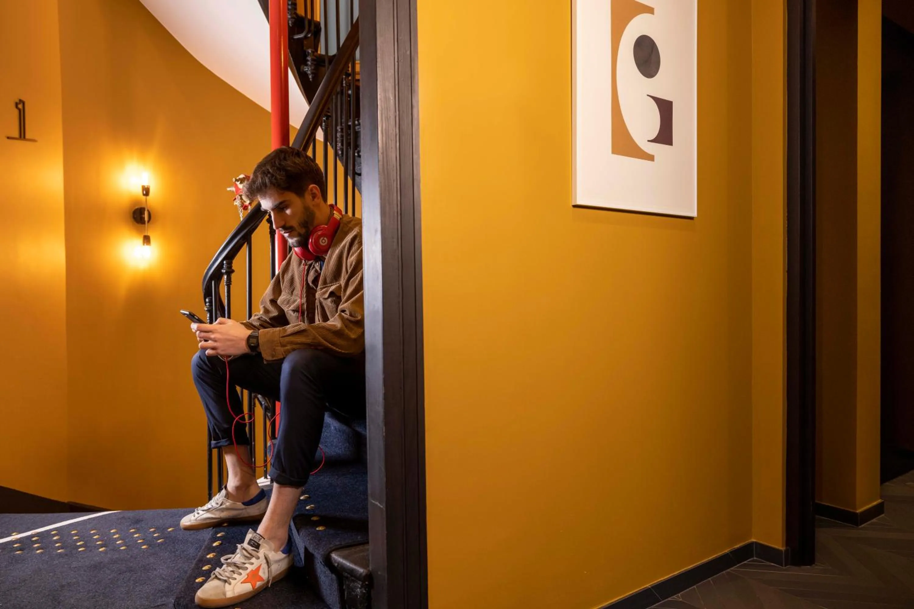 People in Paris Art Hotel Quartier Latin by Malone