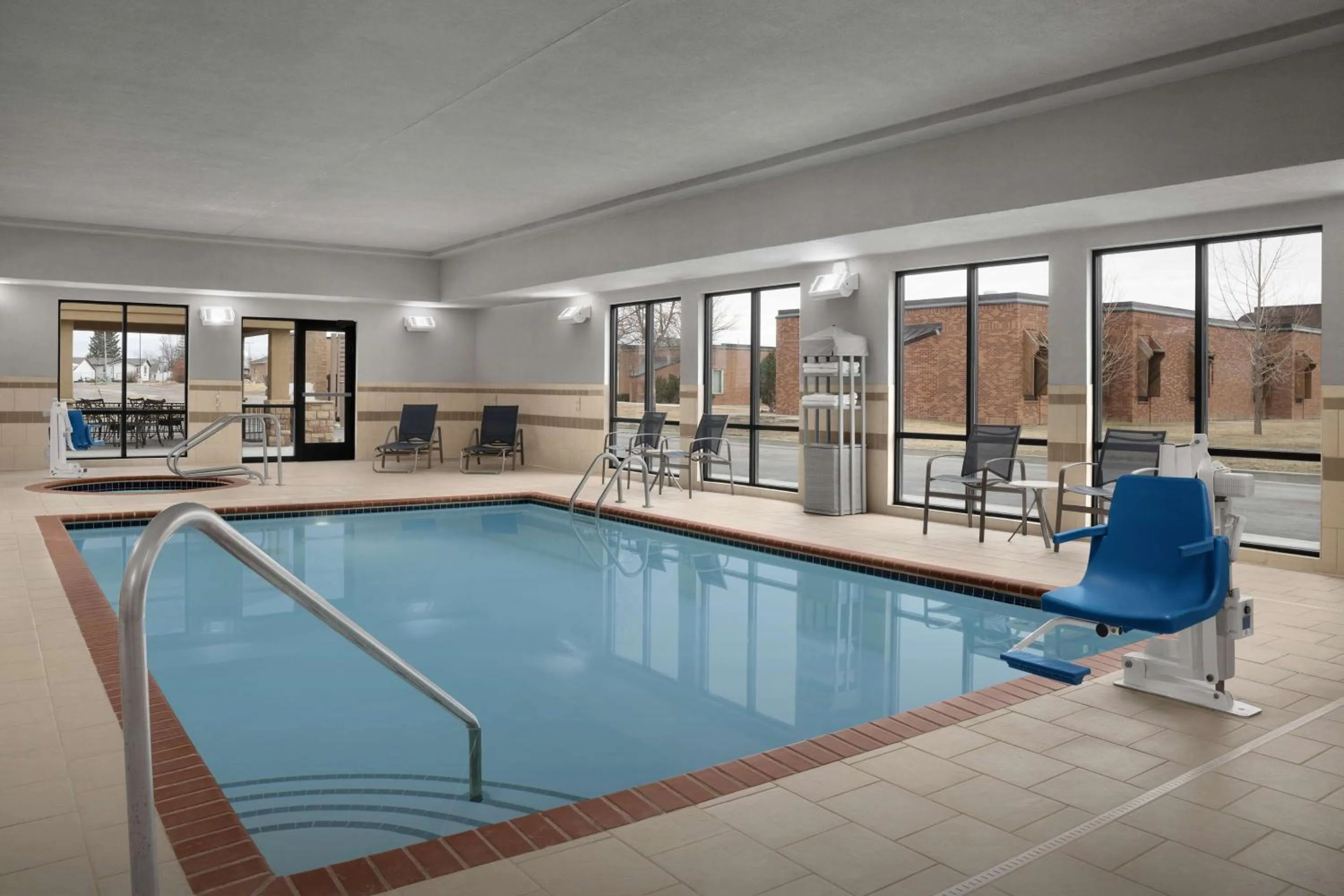 Pool view in Hampton Inn & Suites Williston