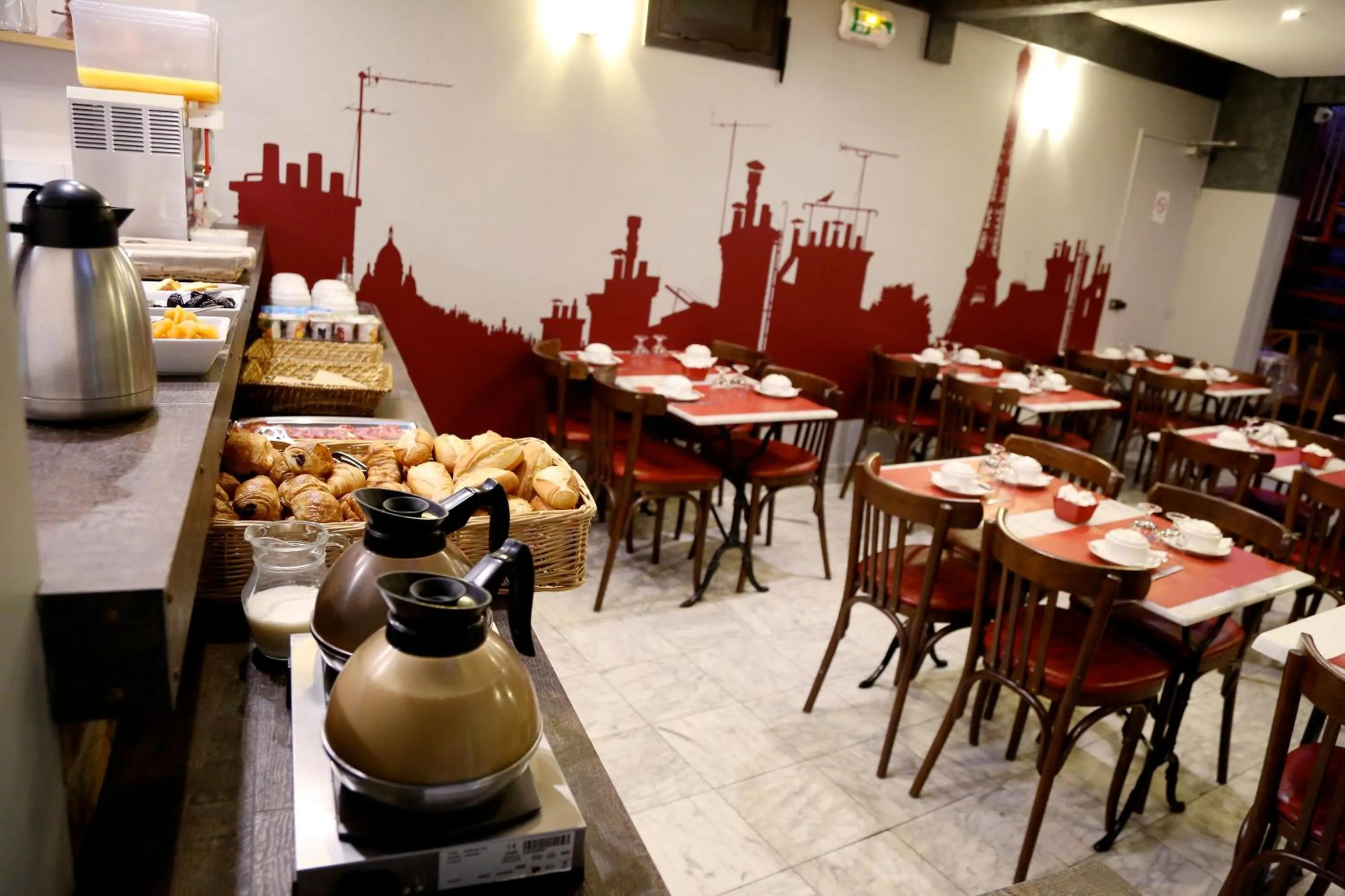 Buffet breakfast in Hotel Paris Villette