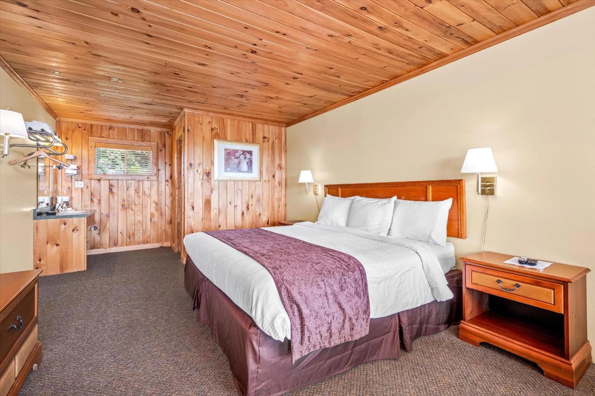 Bed in Early Blue Motel