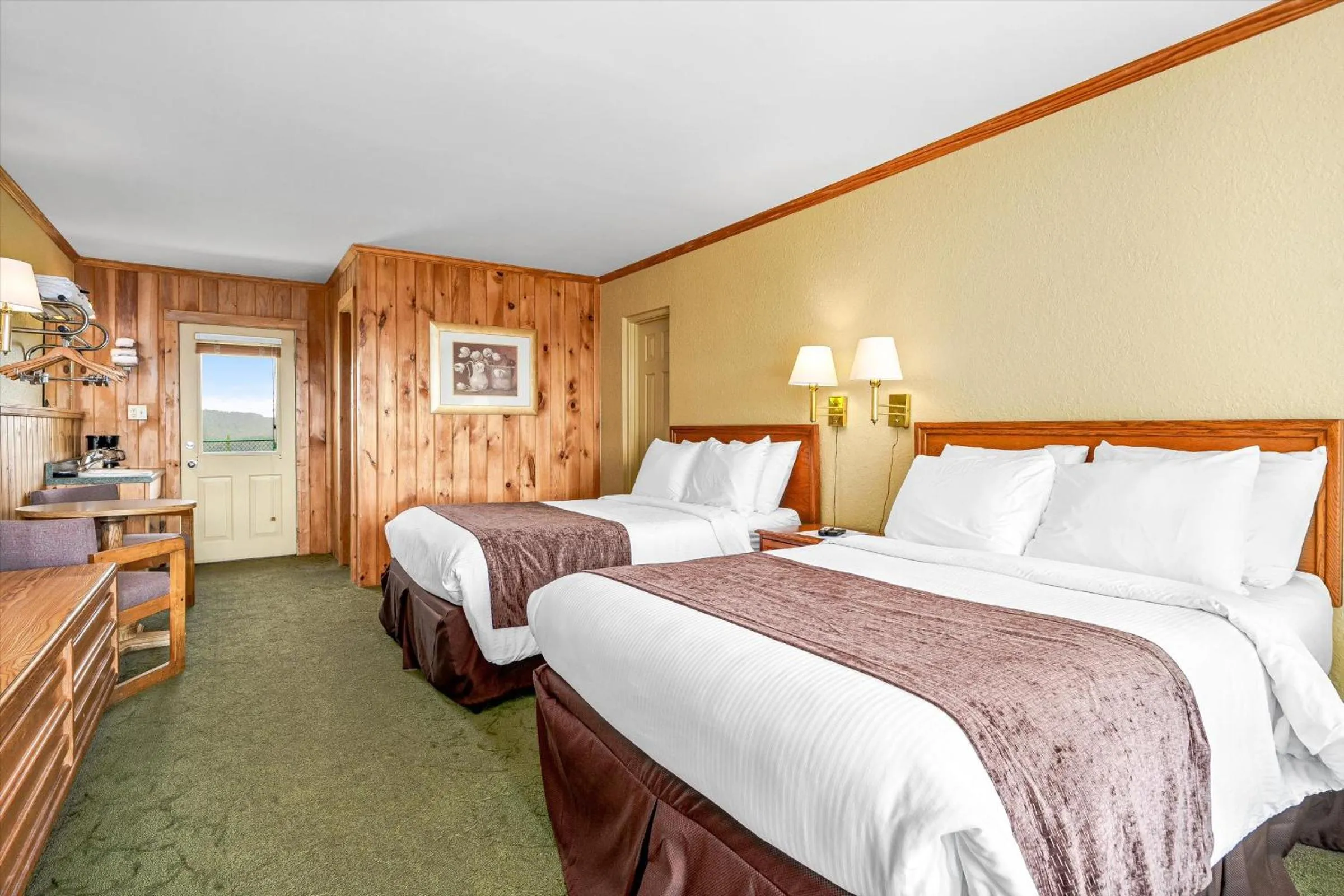 Bed in Early Blue Motel