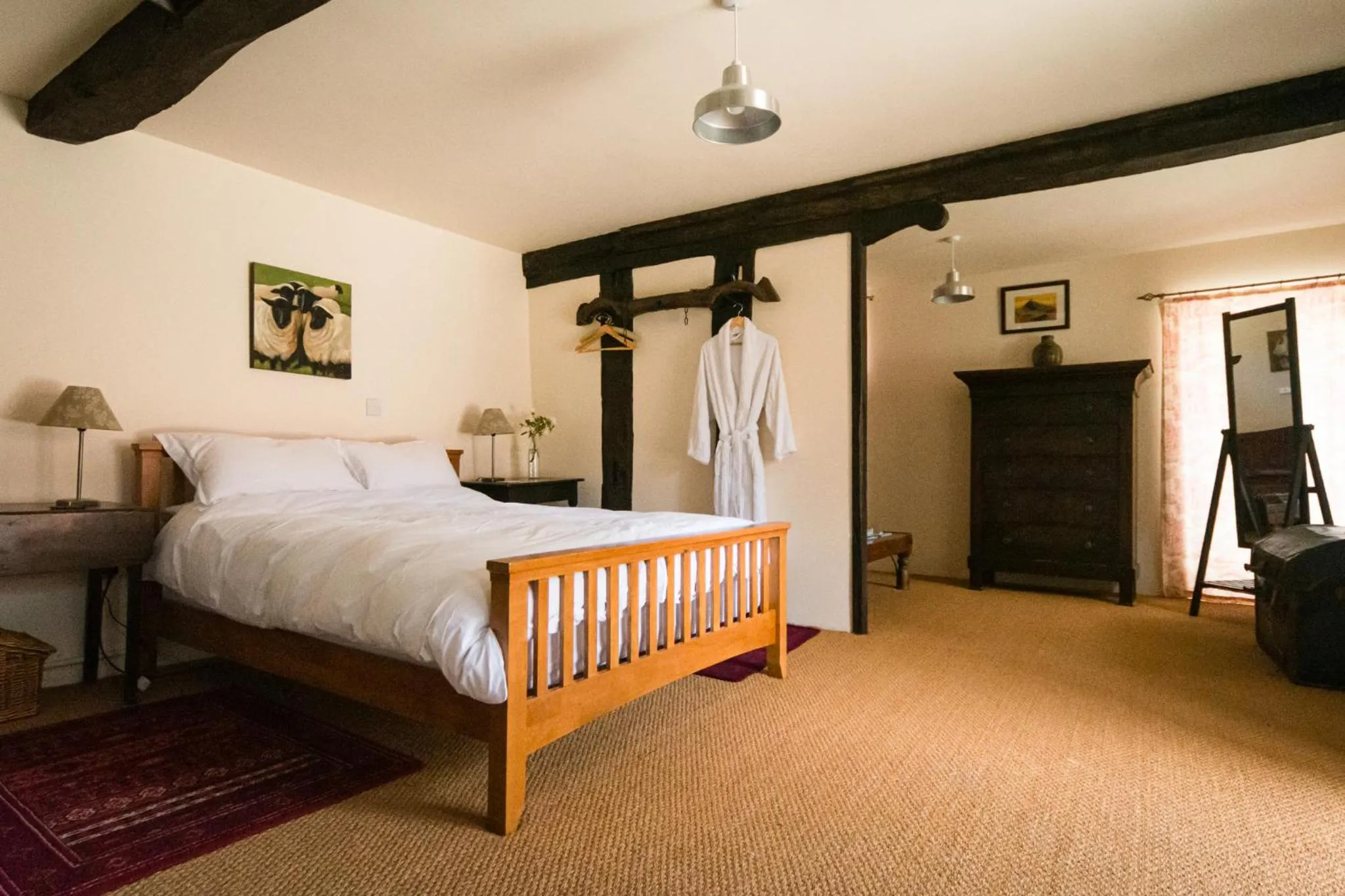 Bedroom, Bed in Lower Severalls Farmhouse