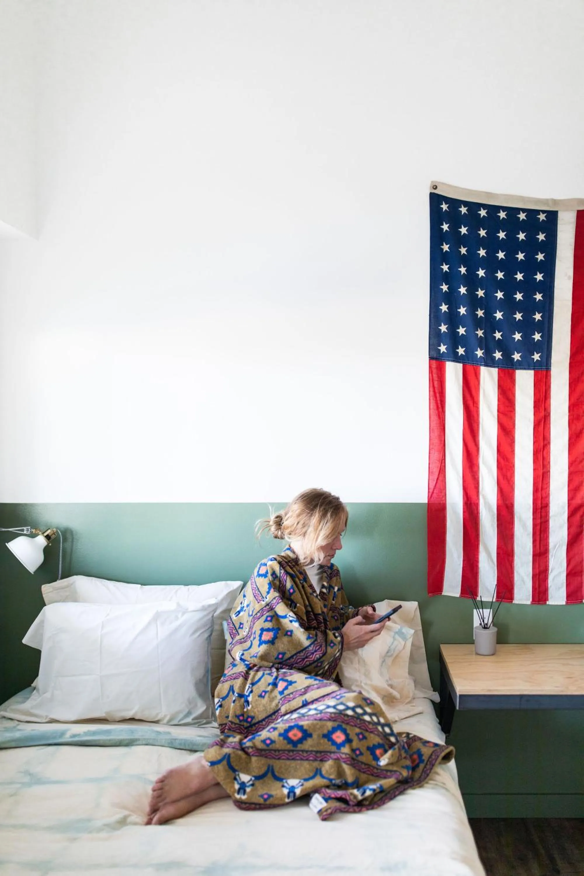 Bed in Mellow Moon Lodge