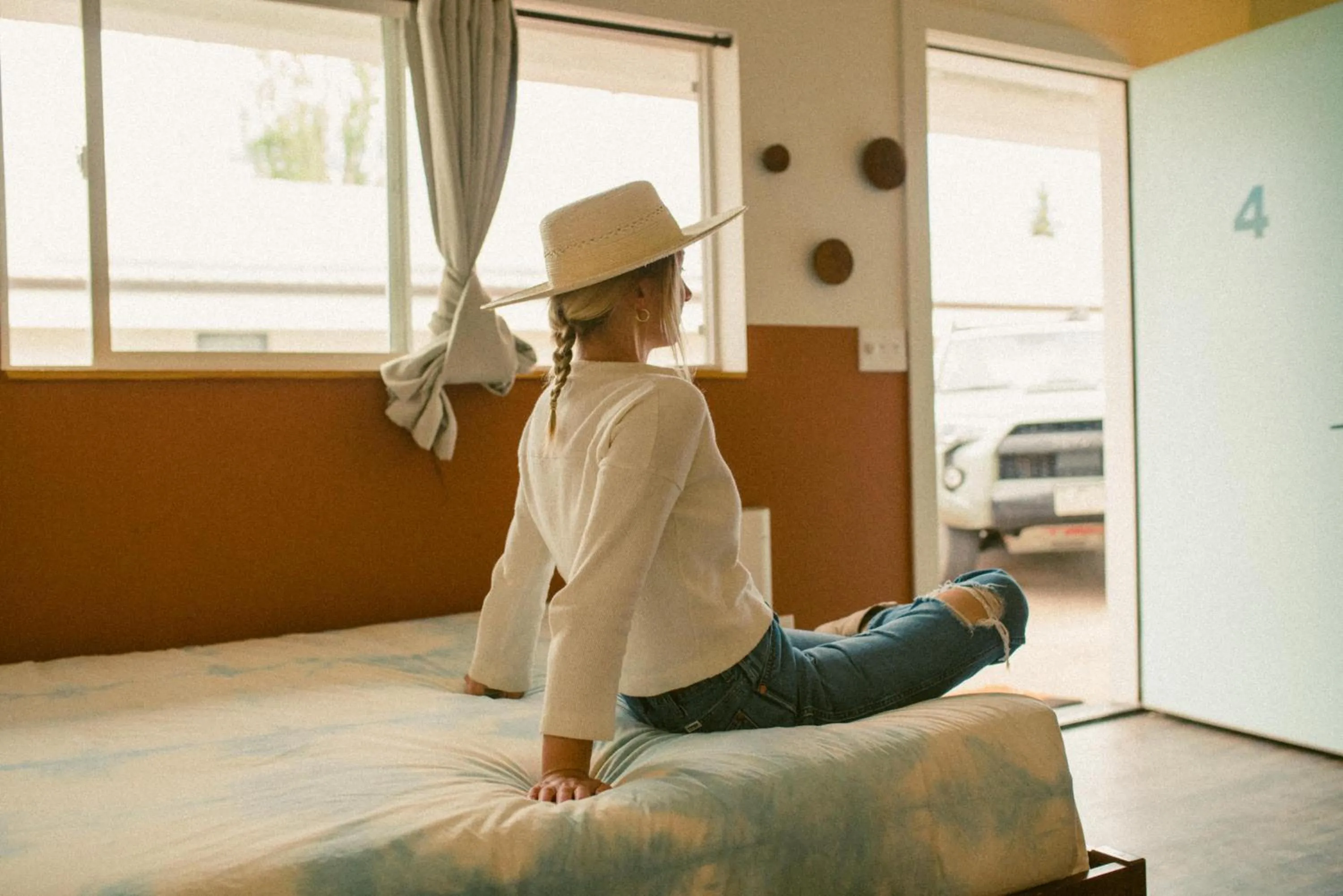 Bed in Mellow Moon Lodge