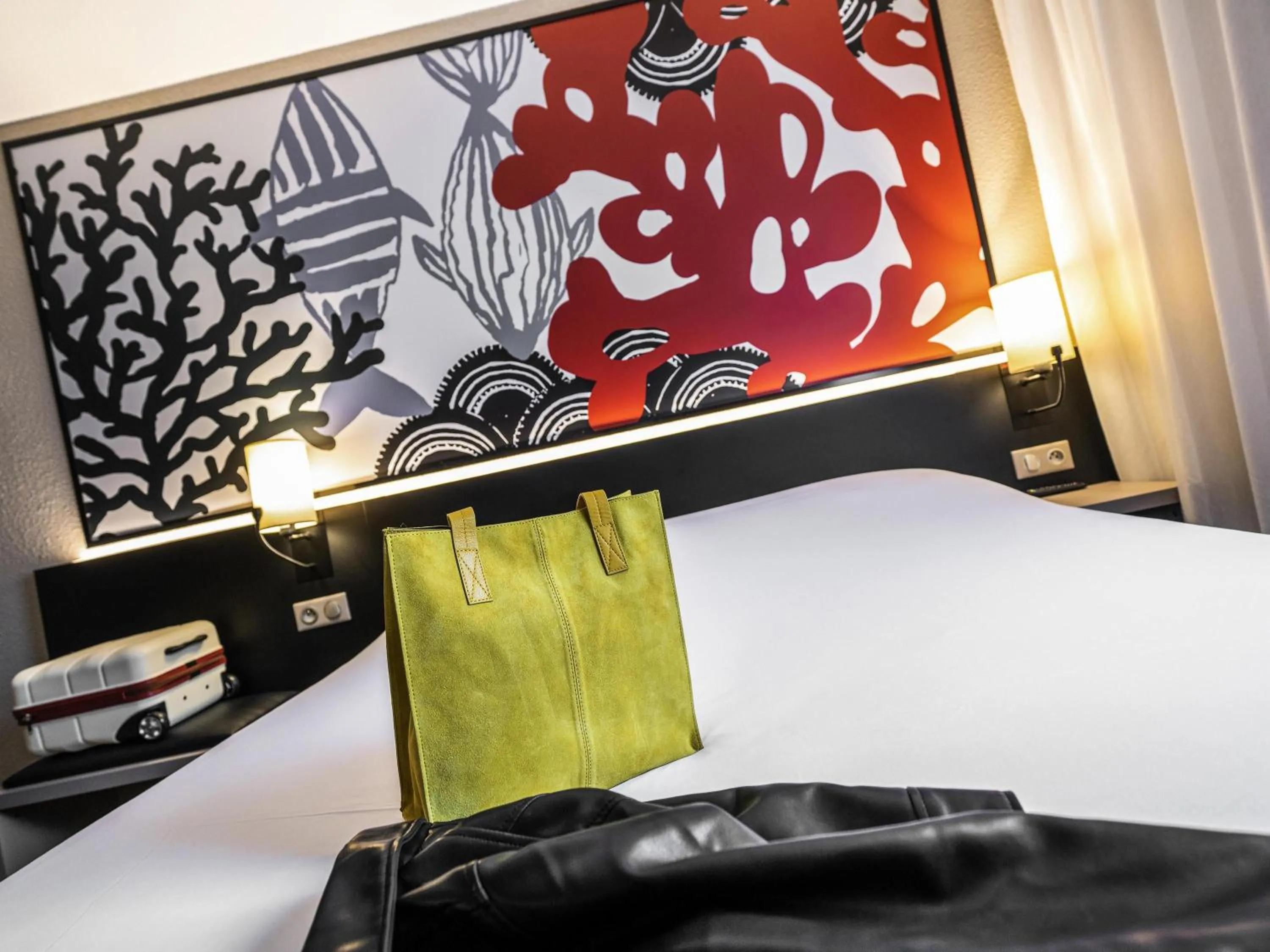 Bedroom, Bed in ibis Styles Saint Brieuc Plerin