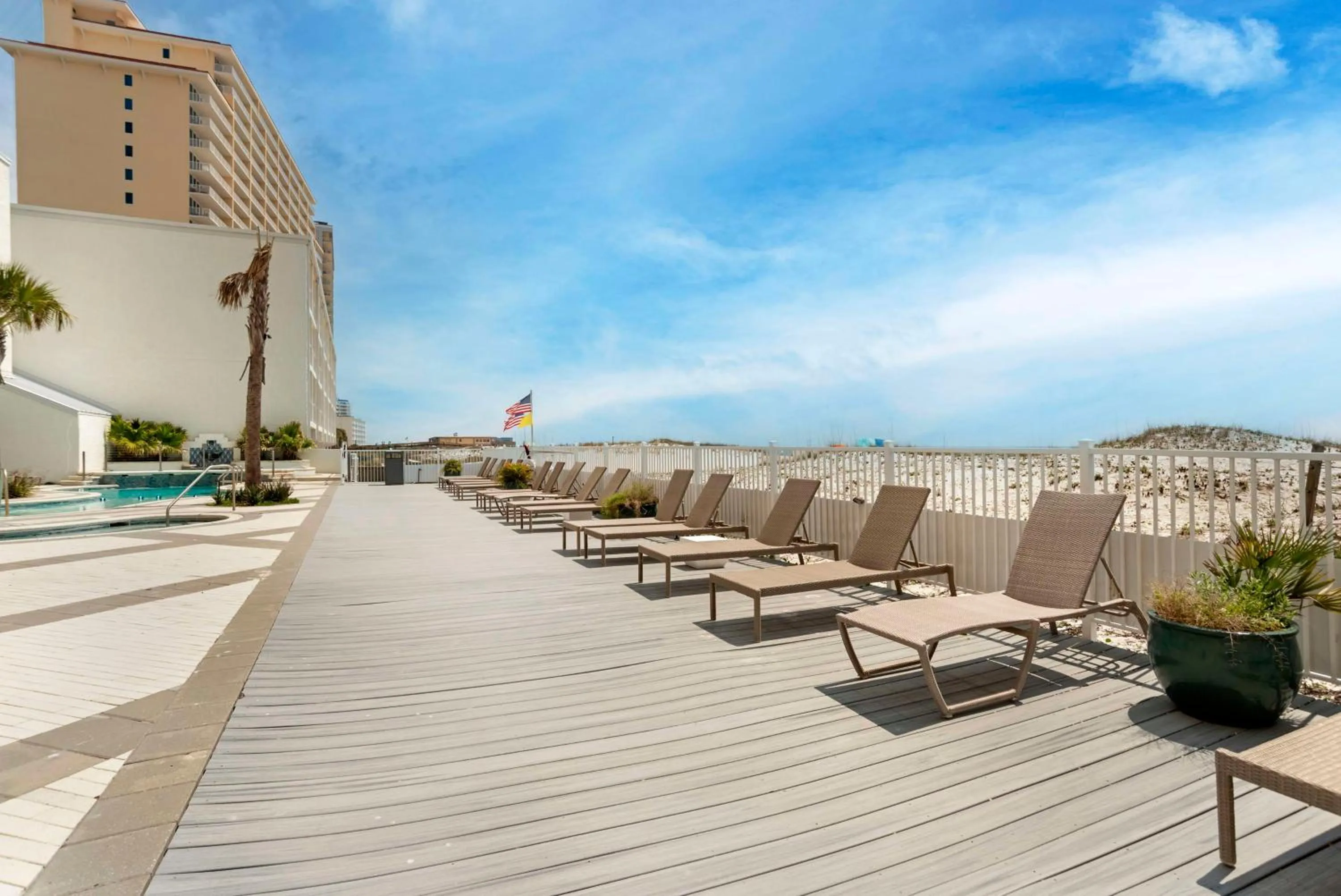 Pool view in Best Western on the Beach