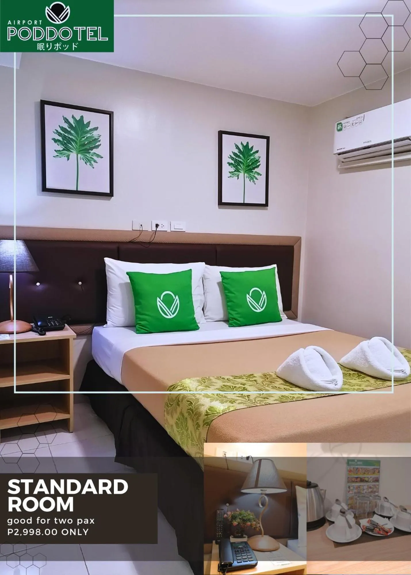 Bed in Airport Poddotel Inc.